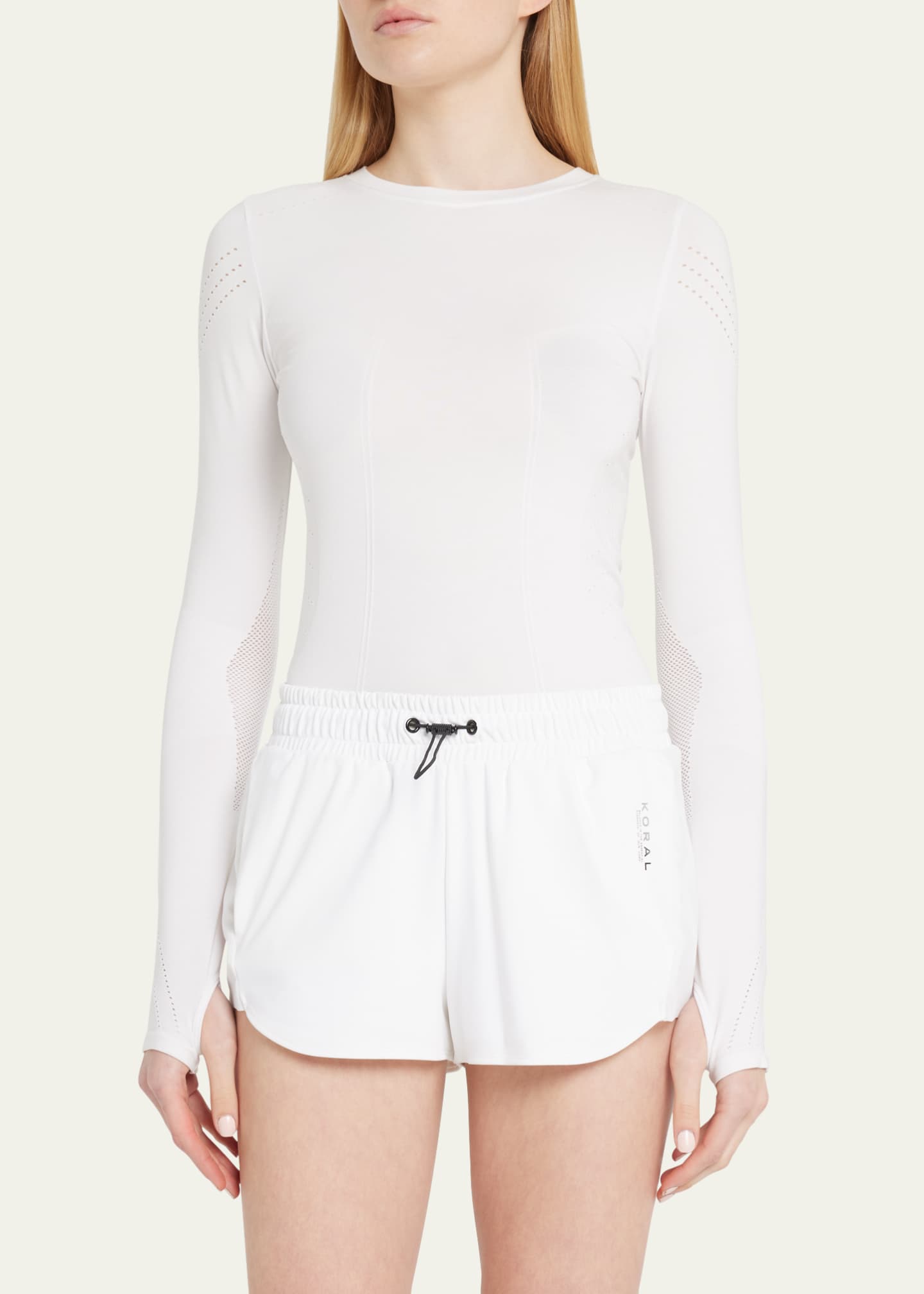Blanc Noir Magnetic Long-Sleeve Mesh Top Image 4 of 5