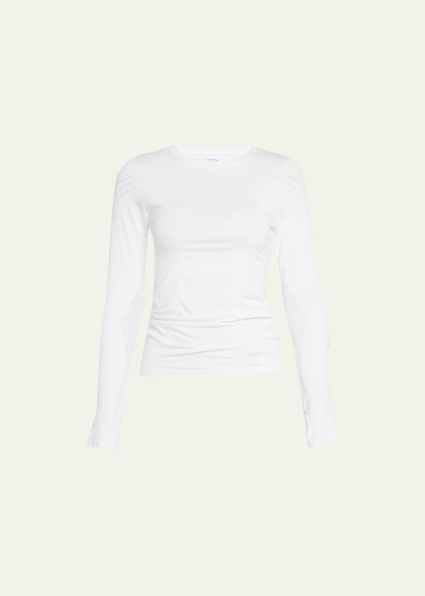 Blanc Noir Magnetic Long-Sleeve Mesh Top Image 1 of 5
