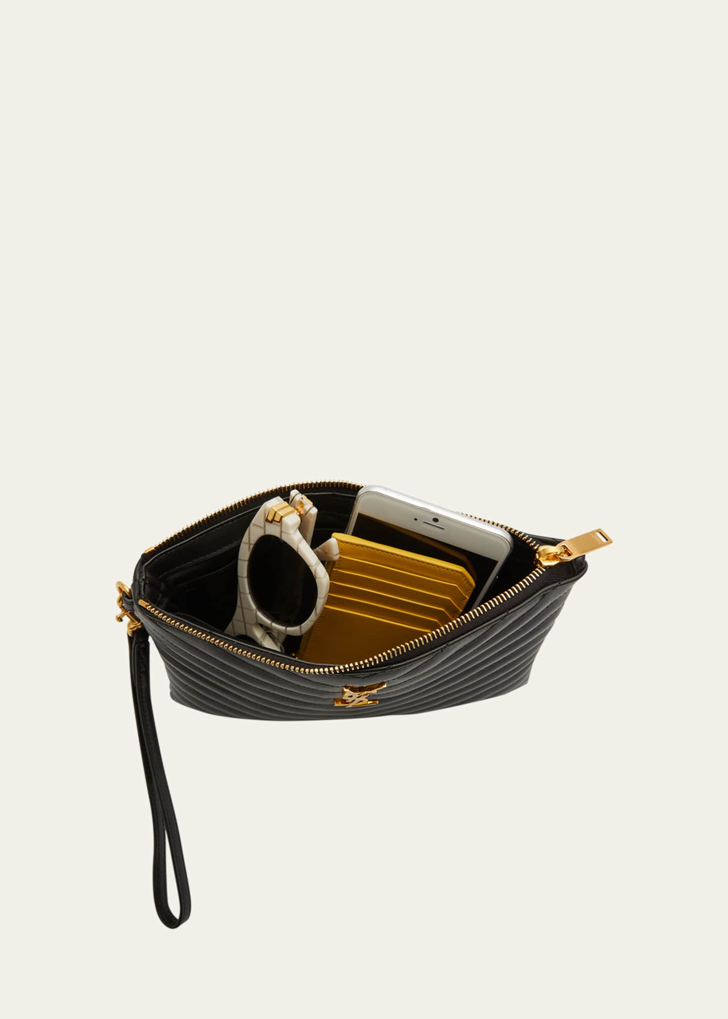 Saint Laurent YSL Monogram Small Pouch in Smooth Leather Image 6 of 7