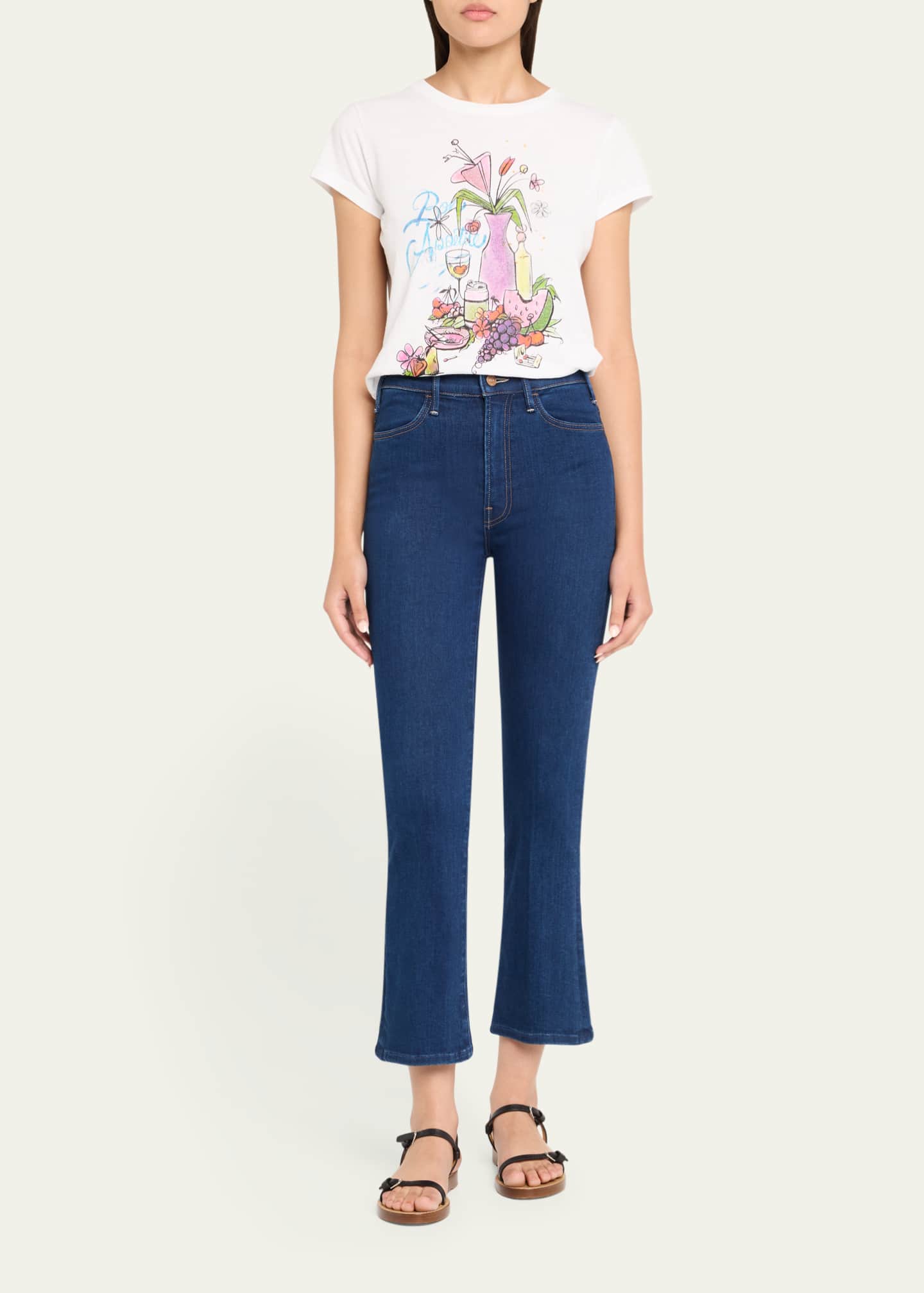 MOTHER The Hustler Ankle High-Rise Boot-Cut Jeans Image 2 of 5