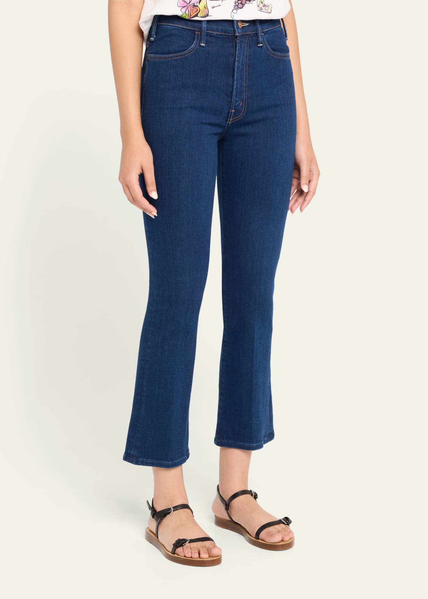 MOTHER The Hustler Ankle High-Rise Boot-Cut Jeans Image 4 of 5