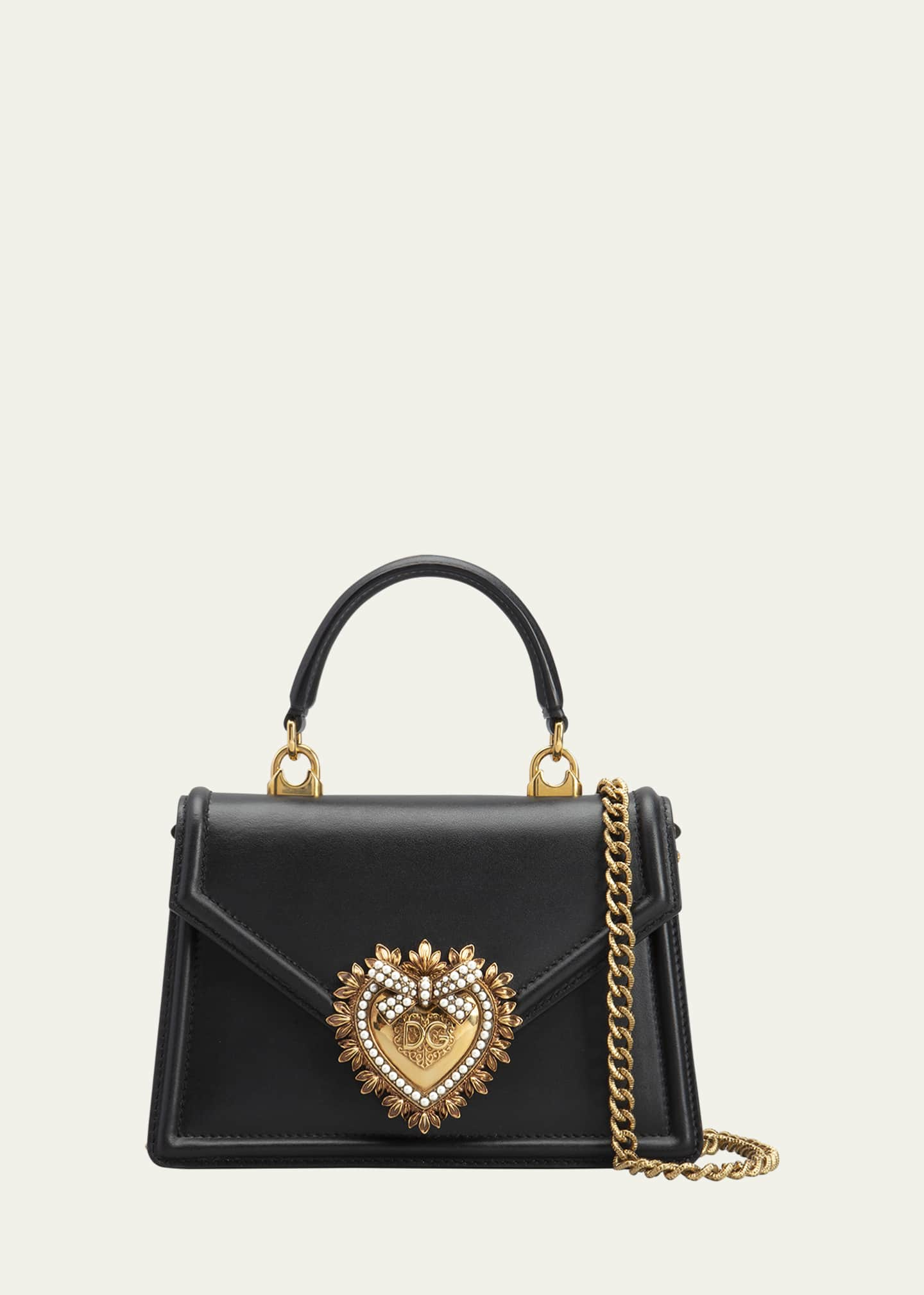 Dolce&Gabbana Devotion Mini Leather Top-Handle Bag