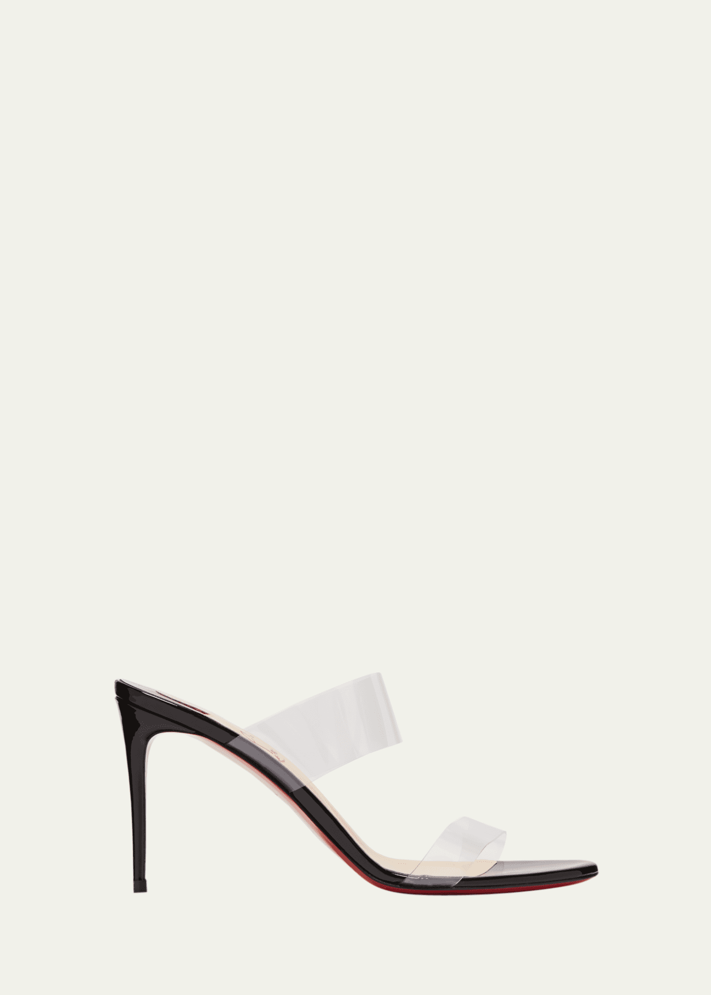 Christian Louboutin Just Nothing Illusion Red Sole Sandals Black