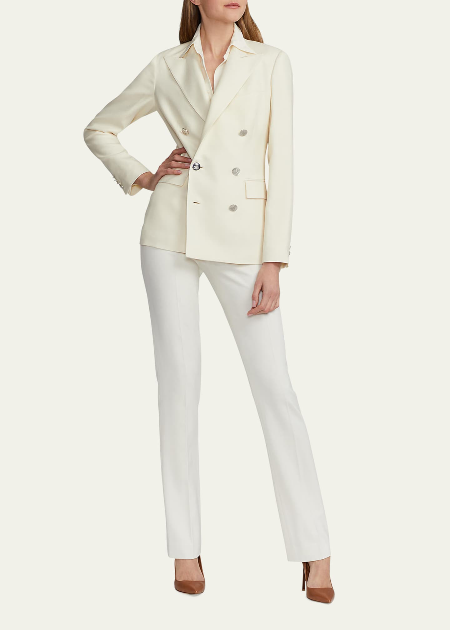 Ralph Lauren Parker Cashmere Jacket In Lux Cream