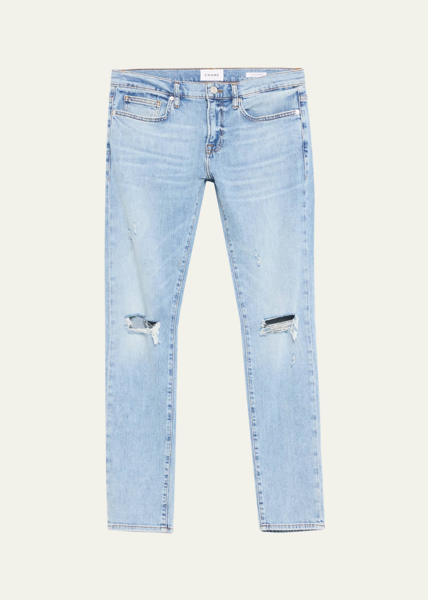 【HI FI FNK】Gently Linen Denim FRAME Men's L'Homme Skinny-Fit Denim Jeans - Bergdorf Goodman