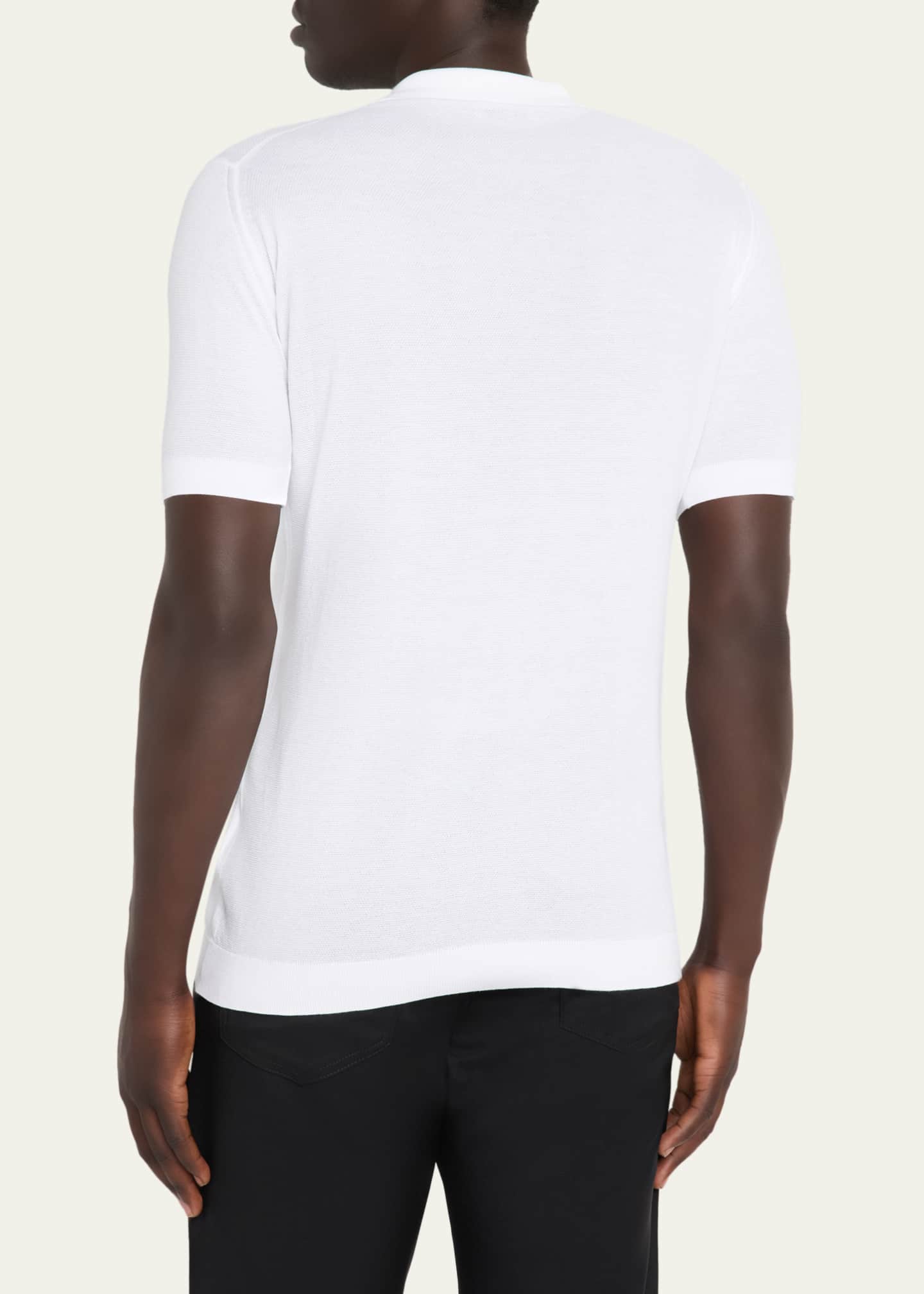 John Smedley Men's Roth Cotton Polo Shirt Image 3 of 5