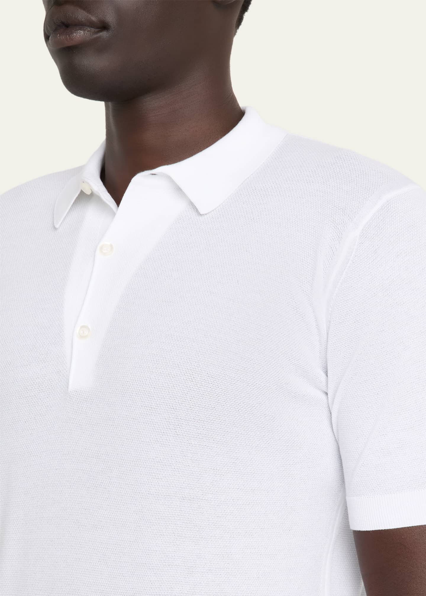 John Smedley Men's Roth Cotton Polo Shirt Image 5 of 5