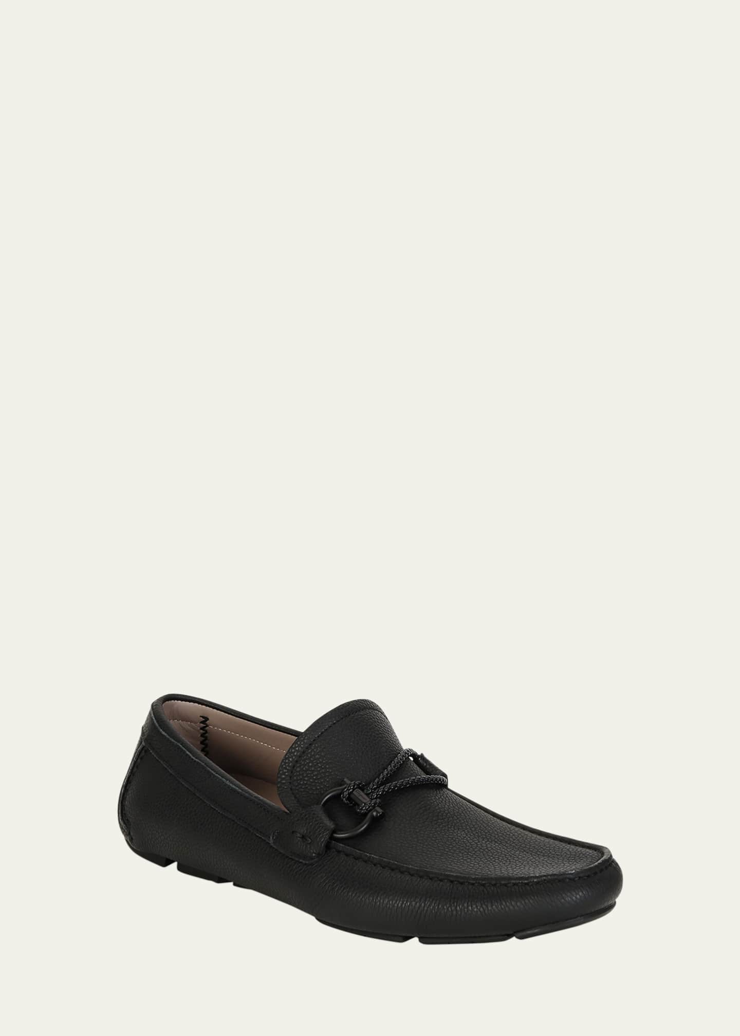 Ferragamo Men's Front 4 Leather Drivers Image 2 of 3