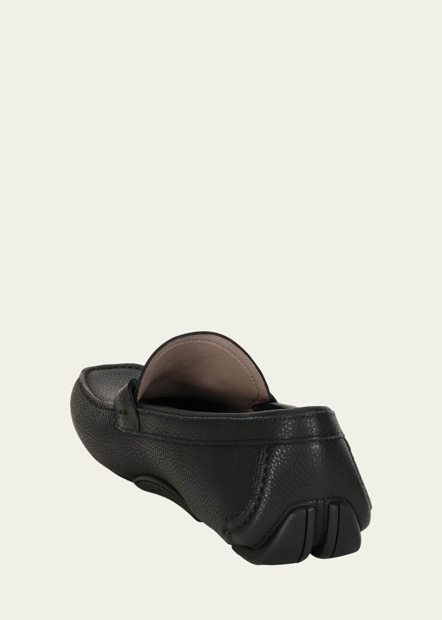 Ferragamo Men's Front 4 Leather Drivers Image 3 of 3