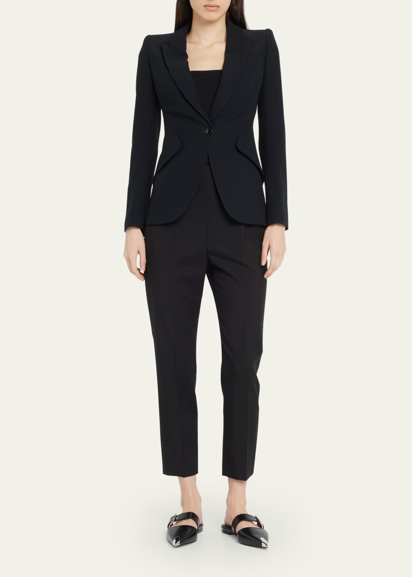 McQueen Classic Single-Breasted Suiting Blazer Image 2 of 5