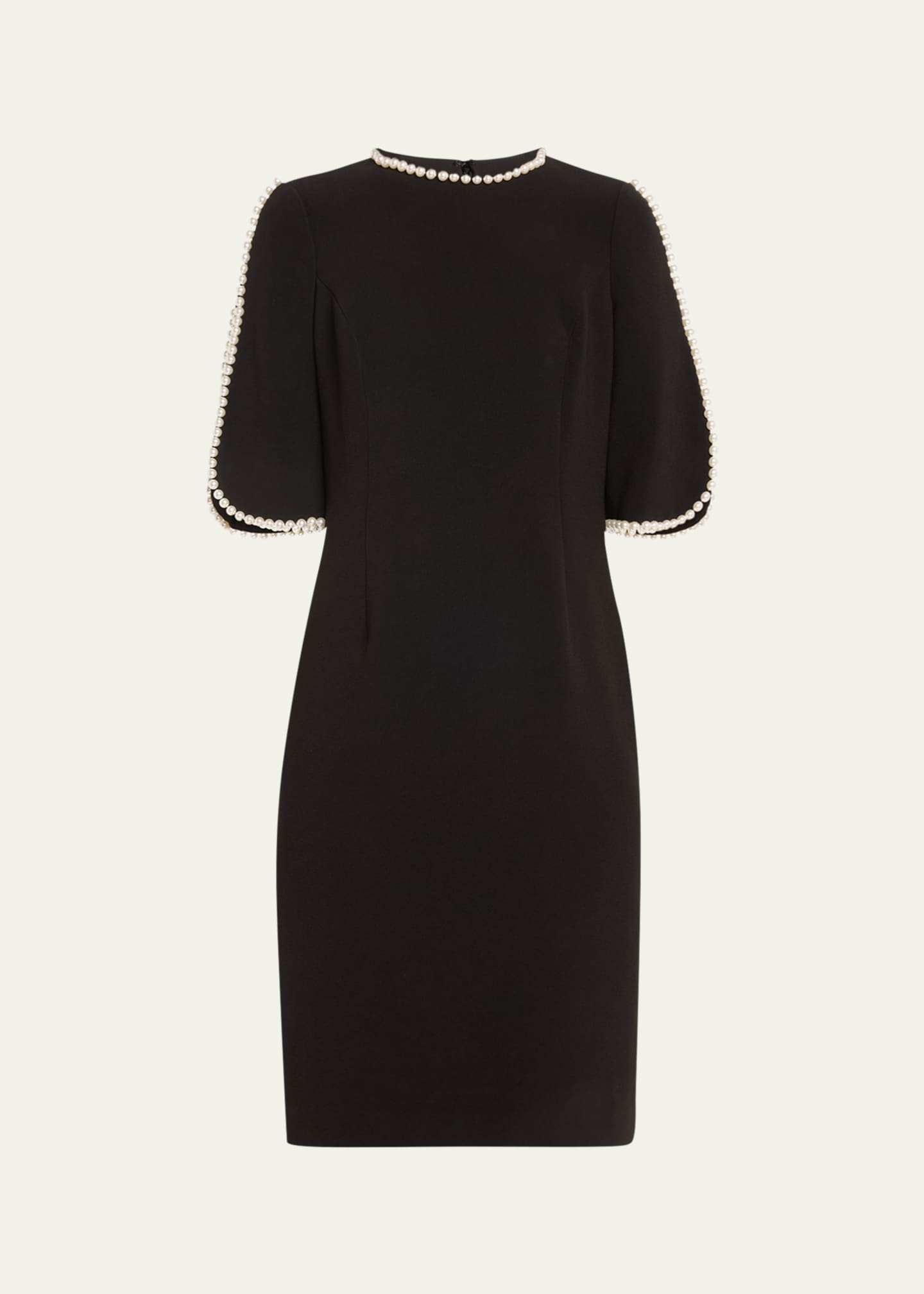 Rickie Freeman for Teri Jon Pearl Trimmed Sheath Dress Image 1 of 5