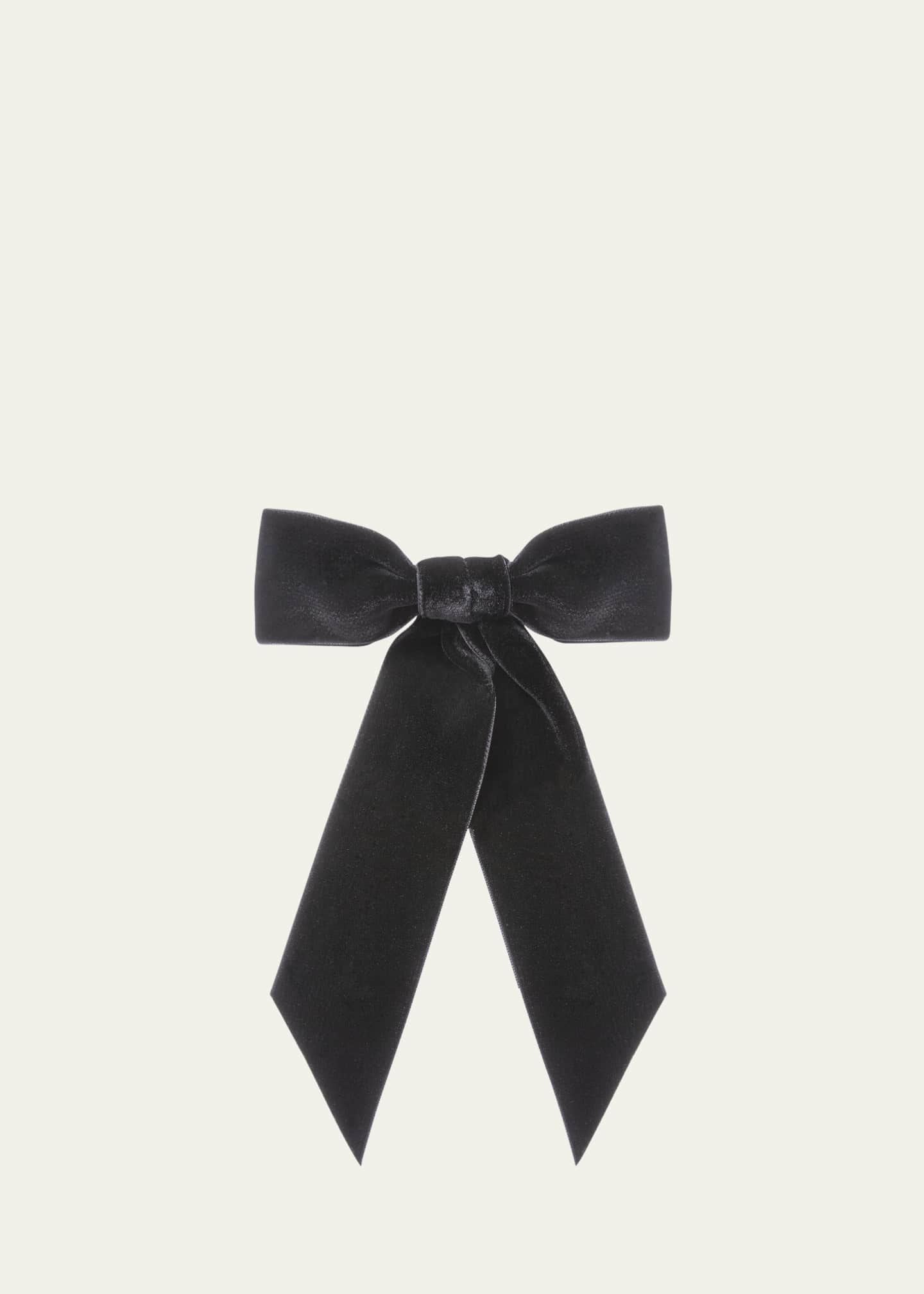 Jennifer Behr Wide Velvet Bow Barrette