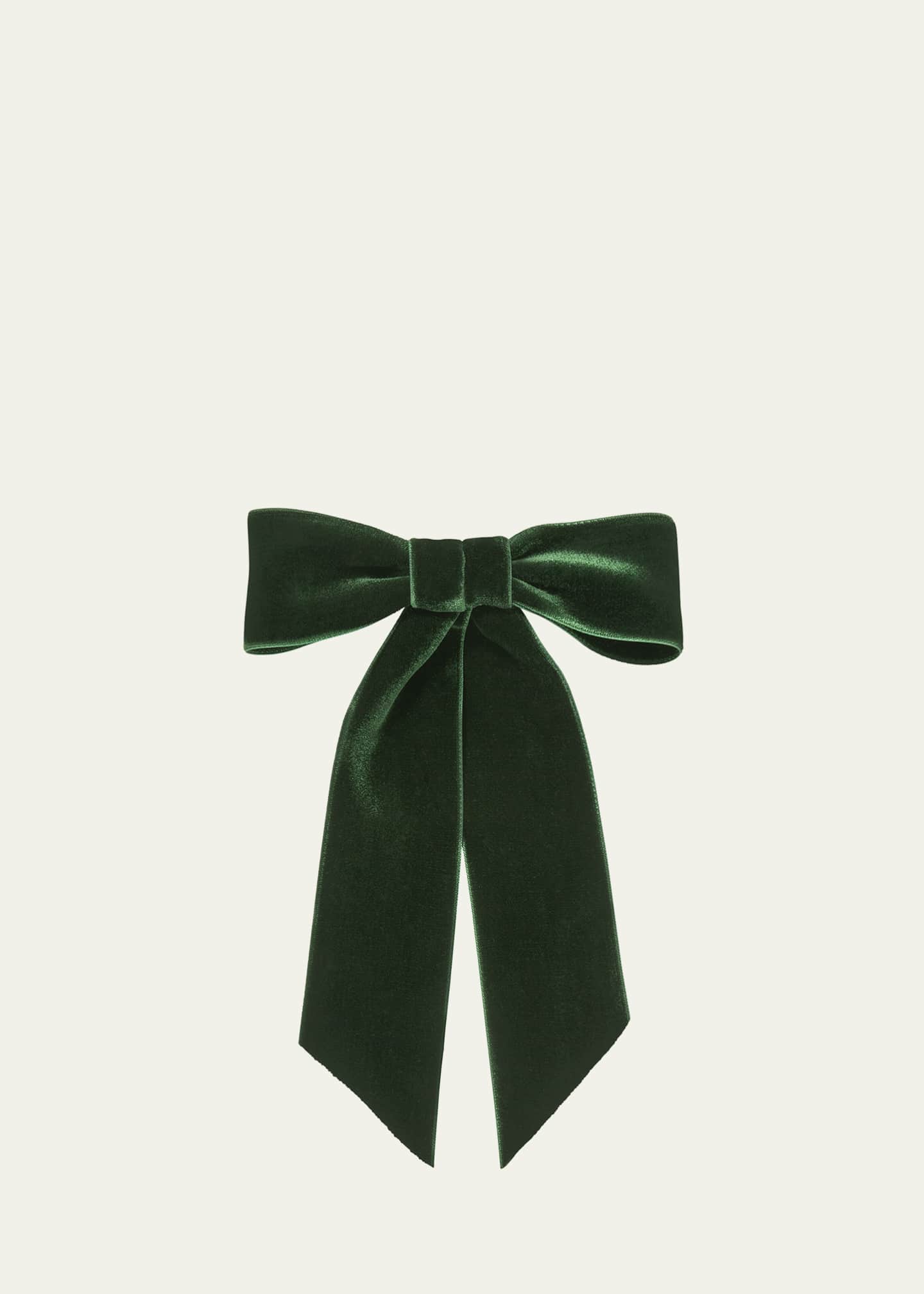 Jennifer Behr Wide Velvet Bow Barrette