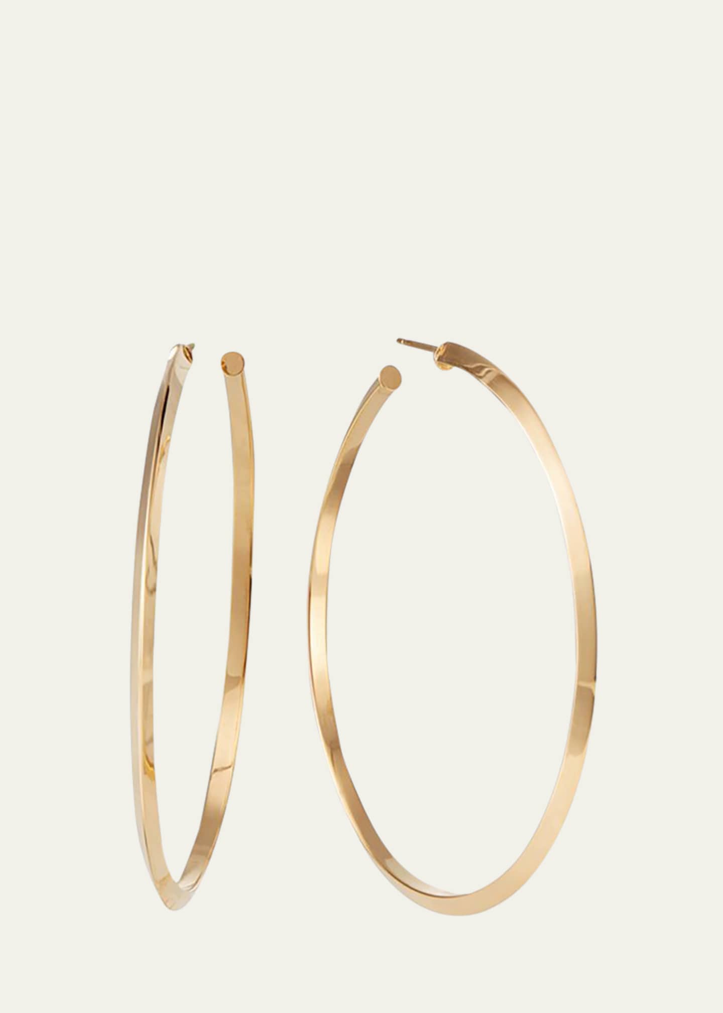Hollow 14k gold shop hoop earrings