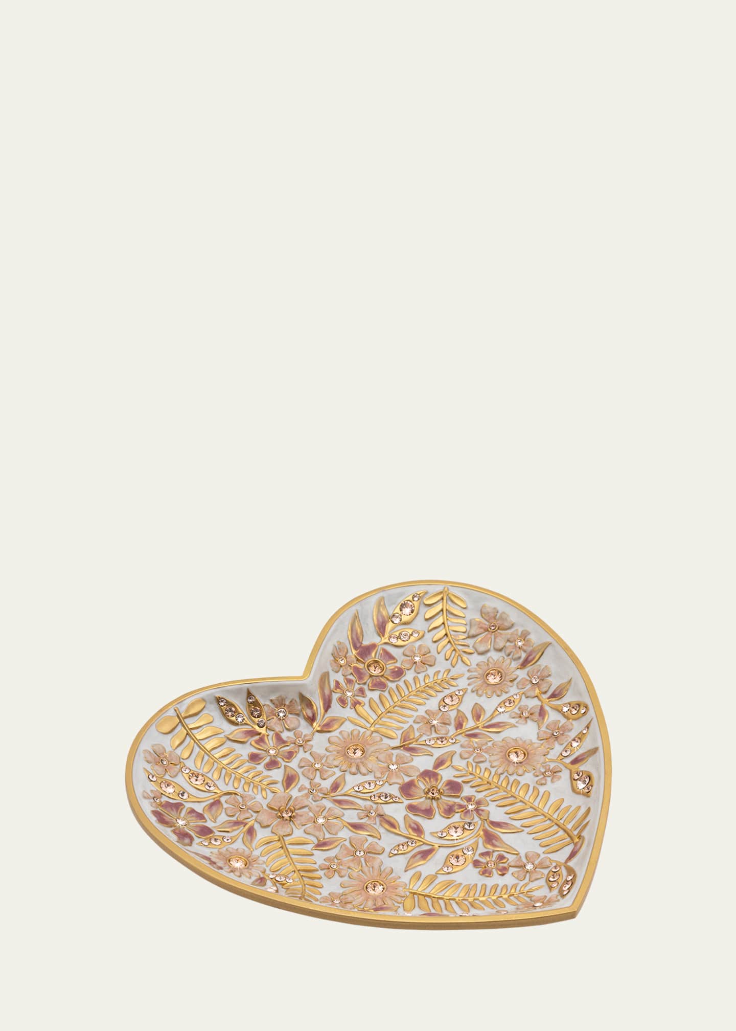 Jay Strongwater Boudoir Floral Heart Trinket Tray Bergdorf Goodman
