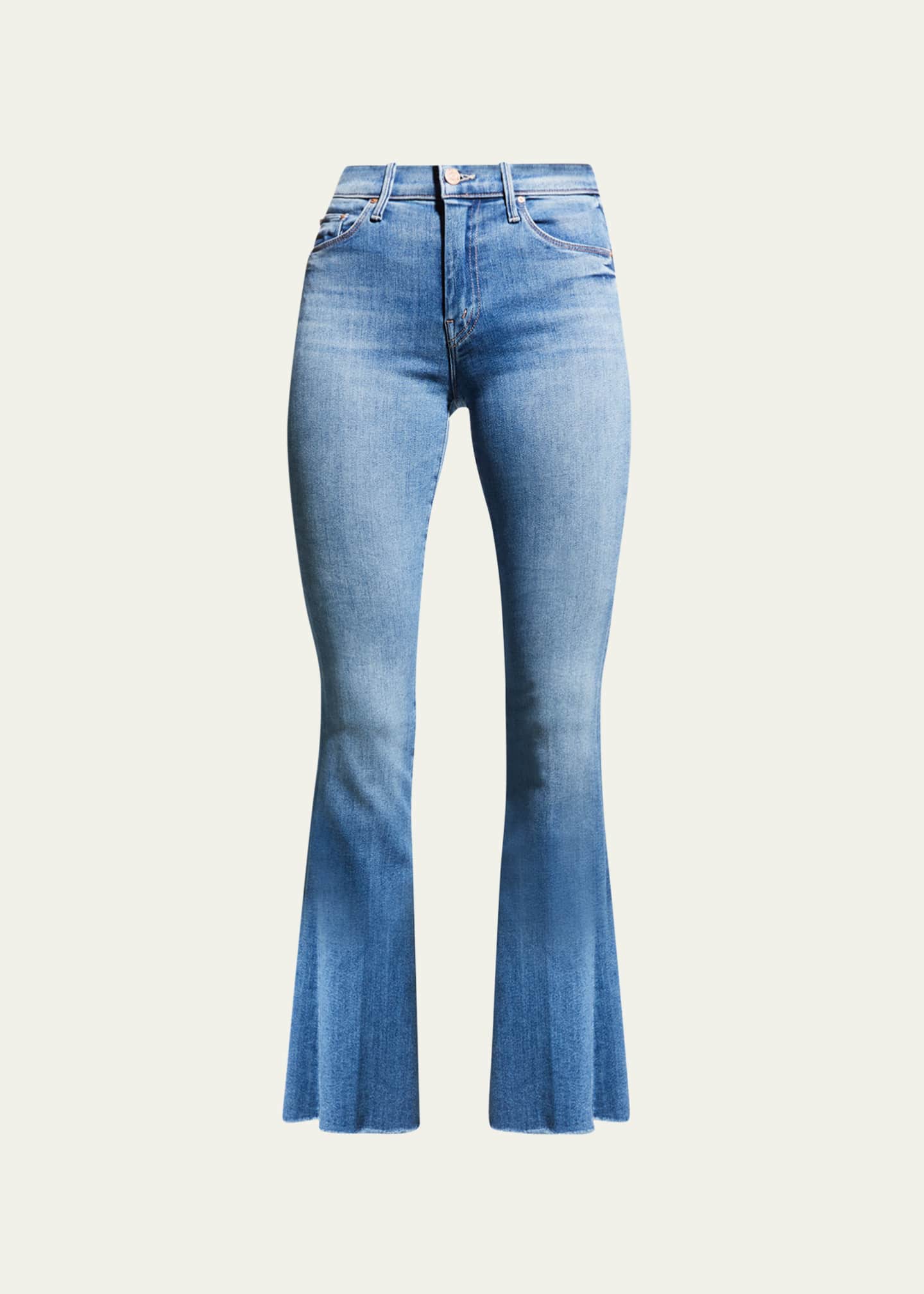 MOTHER The Weekender Fray Flare Jeans Bergdorf Goodman