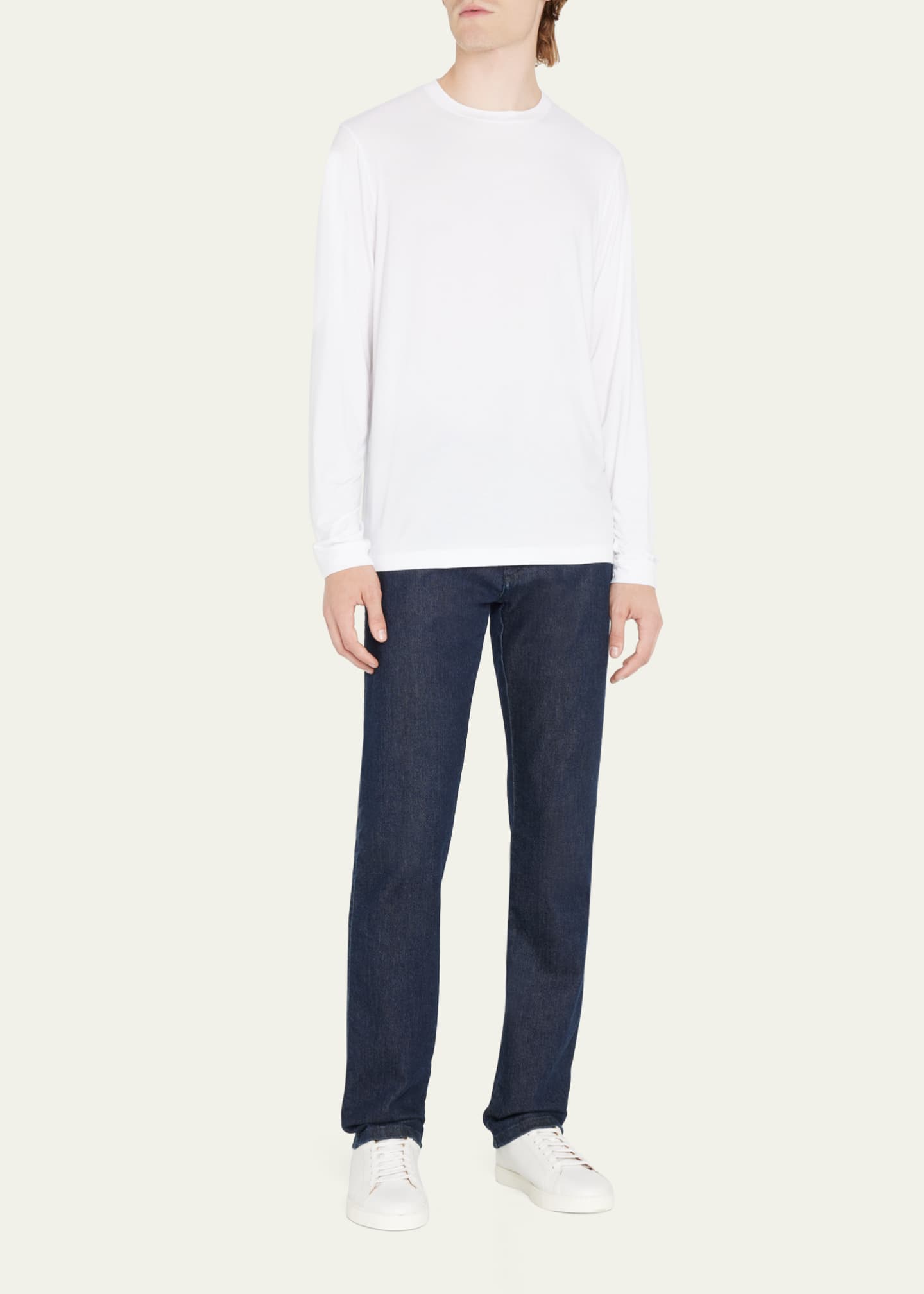 Giorgio Armani Men's Solid Stretch T-Shirt Image 2 of 5