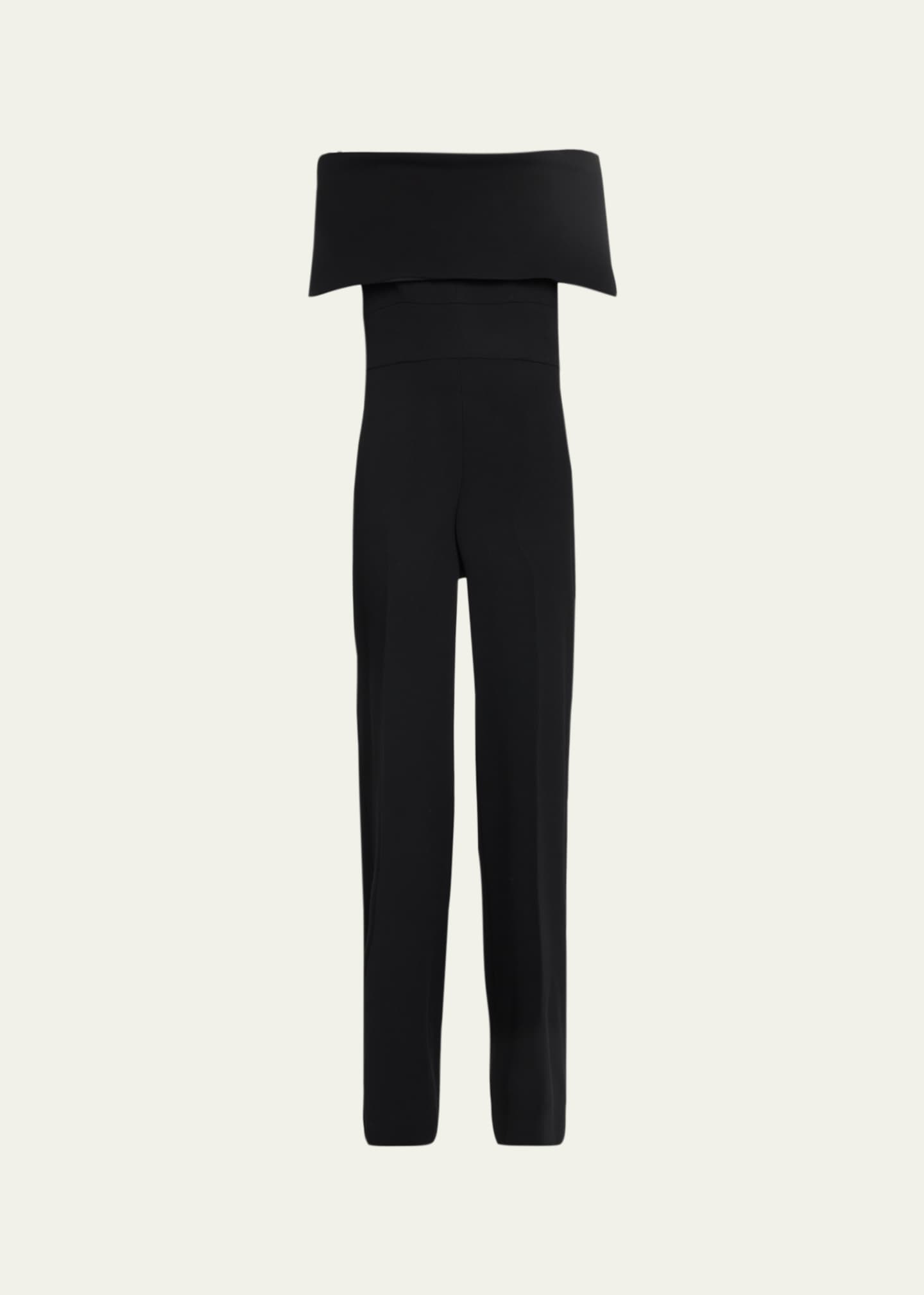 Lela Rose Off-the-Shoulder Crepe Jumpsuit - Bergdorf Goodman