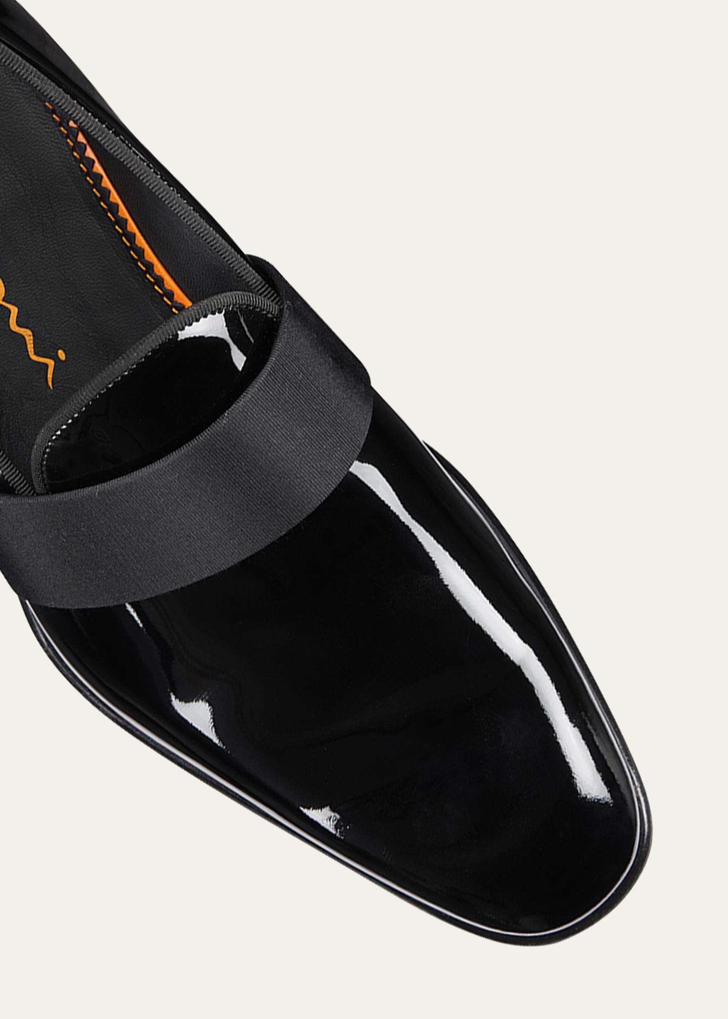 Santoni Men's Isomer Patent Slip-On - Bergdorf Goodman