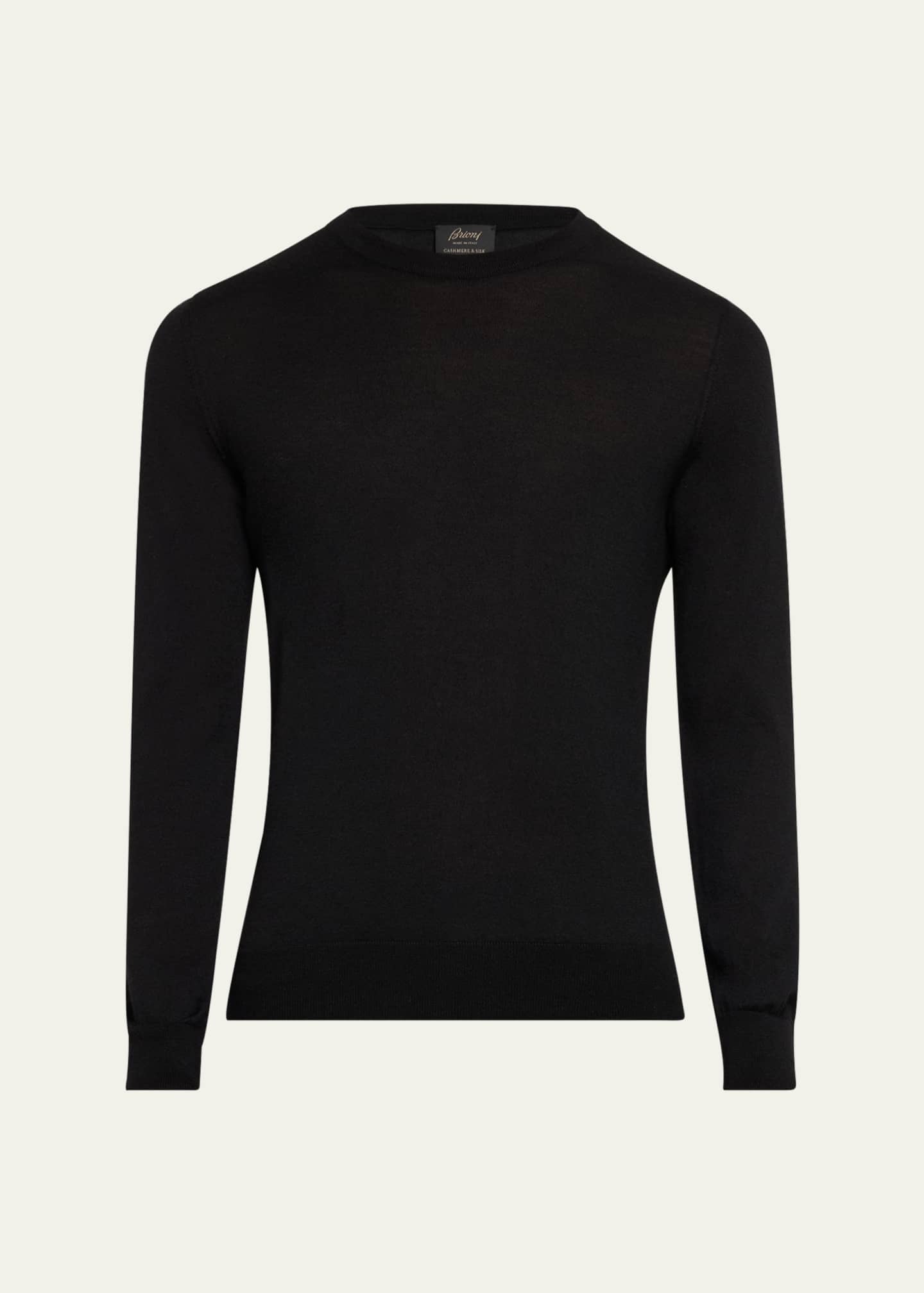 Brioni Men's Long-Sleeve Crewneck T-Shirt Image 1 of 5
