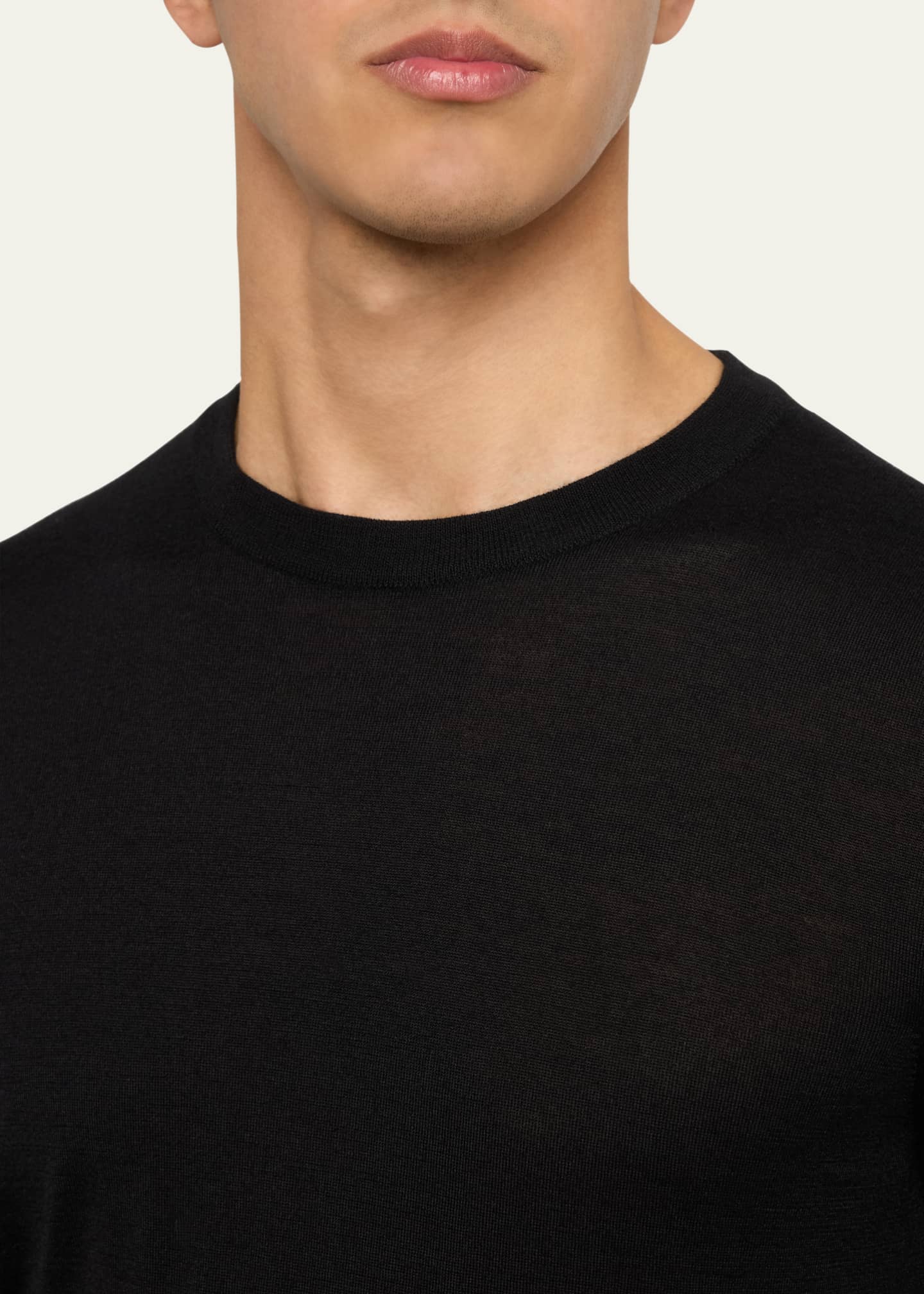 Brioni Men's Long-Sleeve Crewneck T-Shirt Image 5 of 5