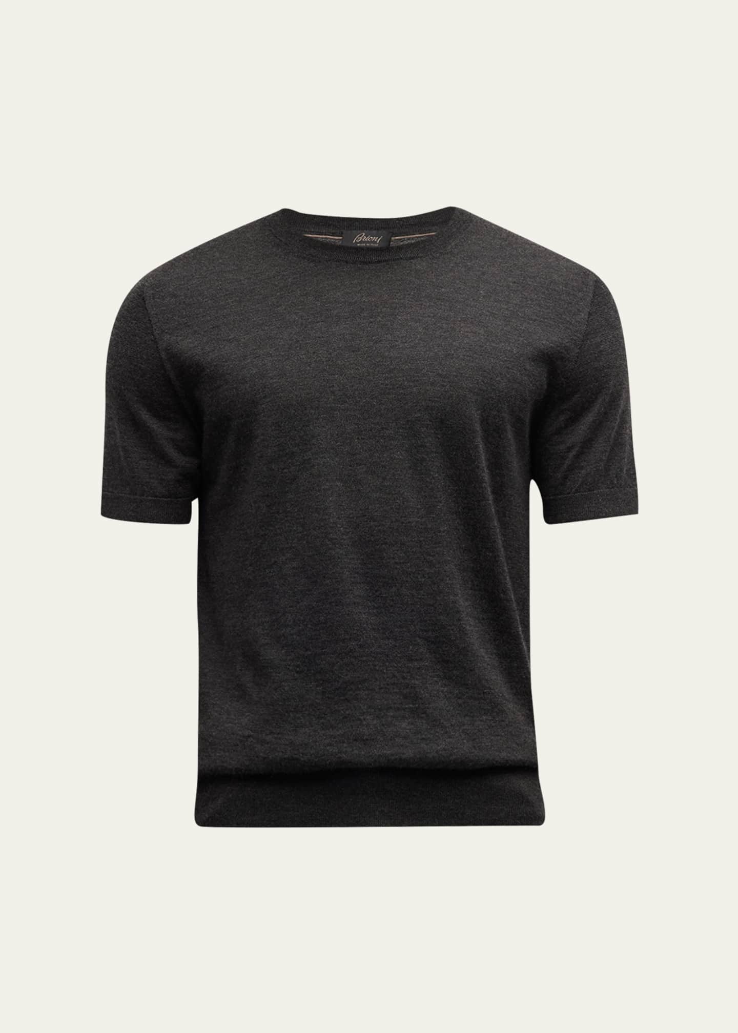 Brioni Men's Cashmere-Silk Crewneck Sweater Image 1 of 5