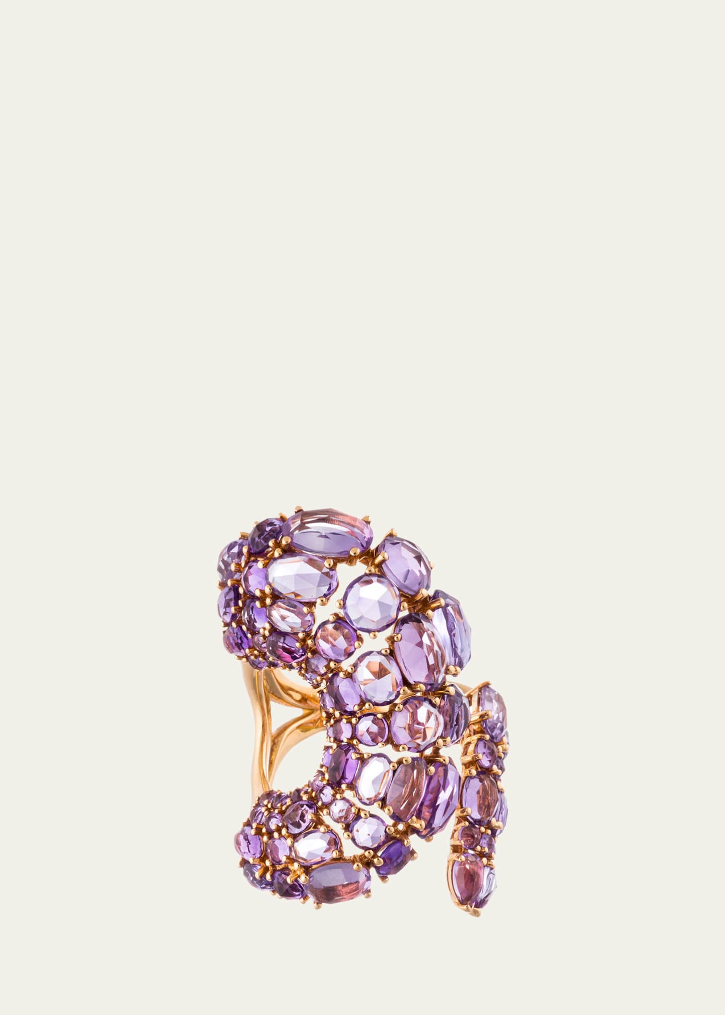 Daniella Kronfle 18K Rose Gold Mosaico Di Luce Amethyst Mille Volte Ring