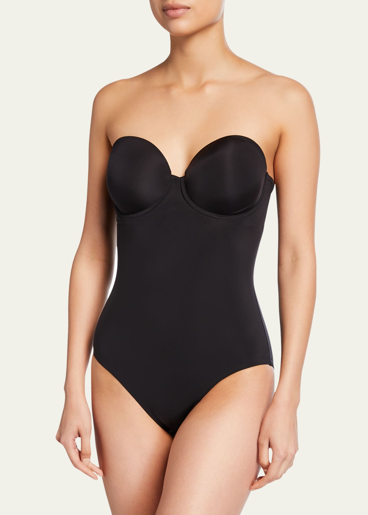 Red strapless bodysuit on sale