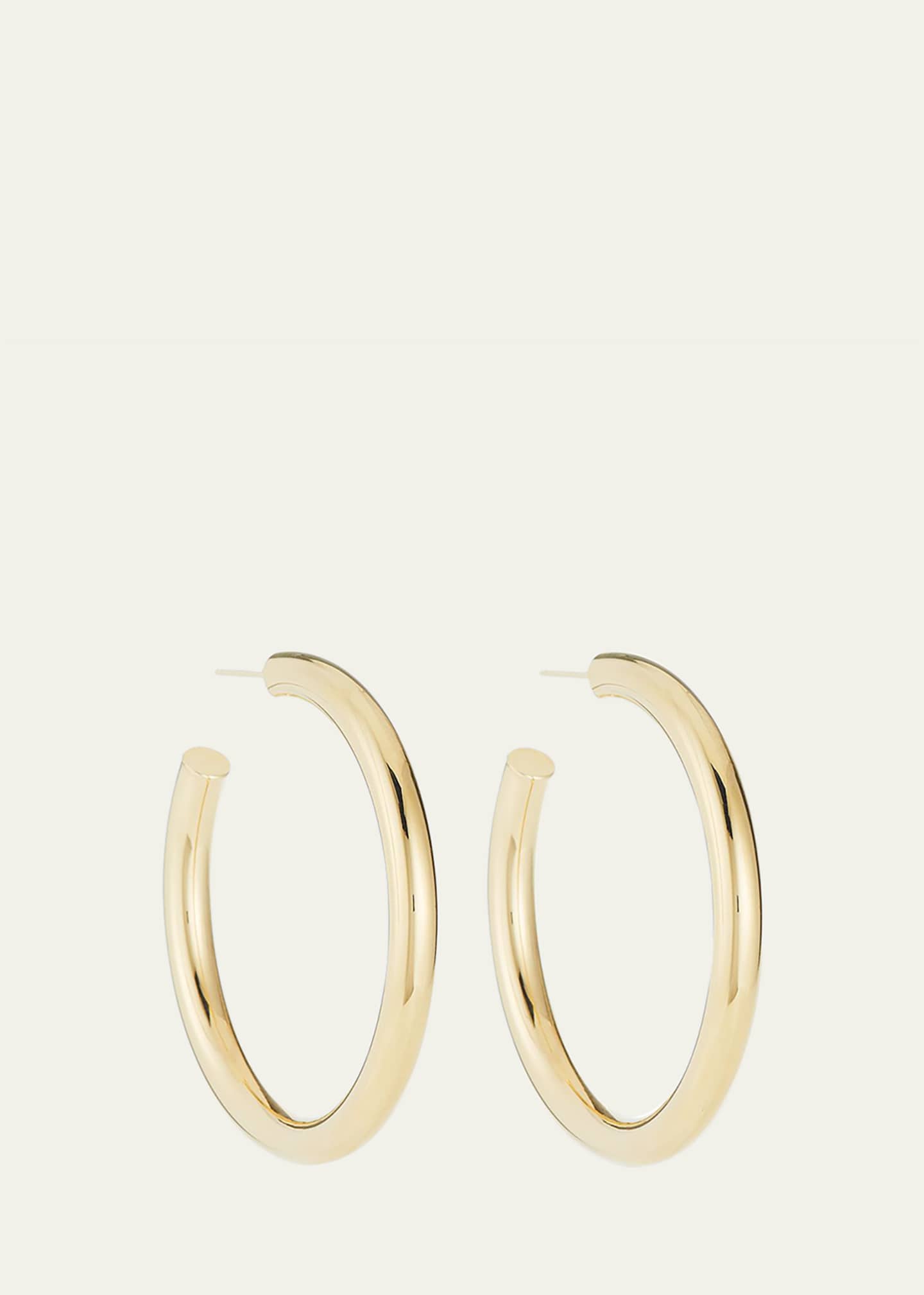 Jennifer Zeuner Lou Medium Thick Hoop Earrings 2 Bergdorf Goodman