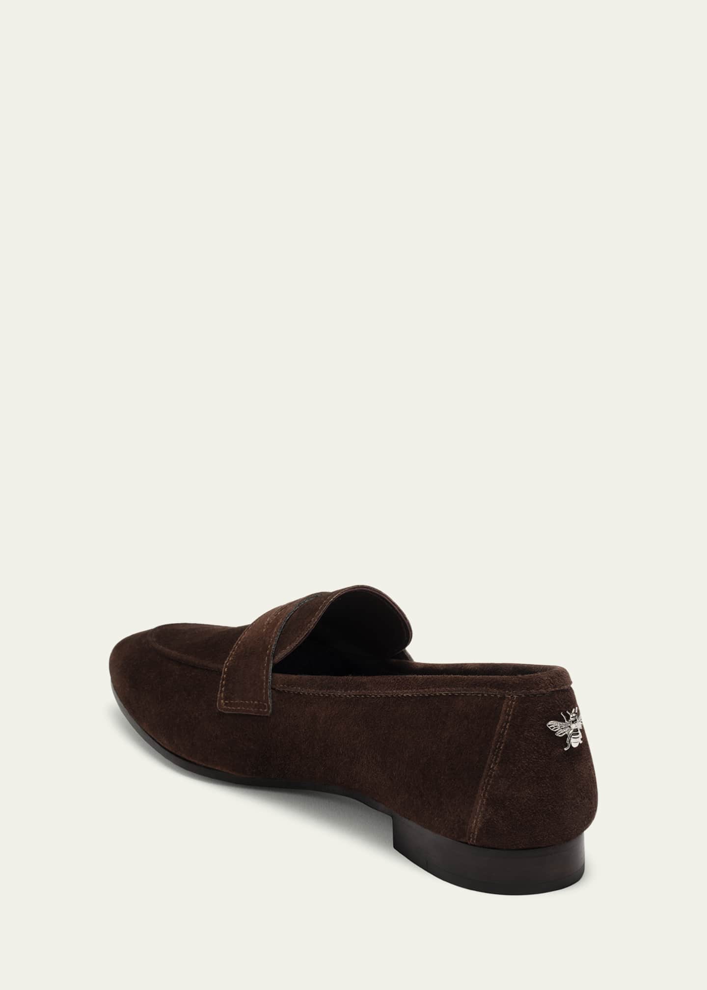 Bougeotte Coffee Suede Flat Loafers Image 3 of 4