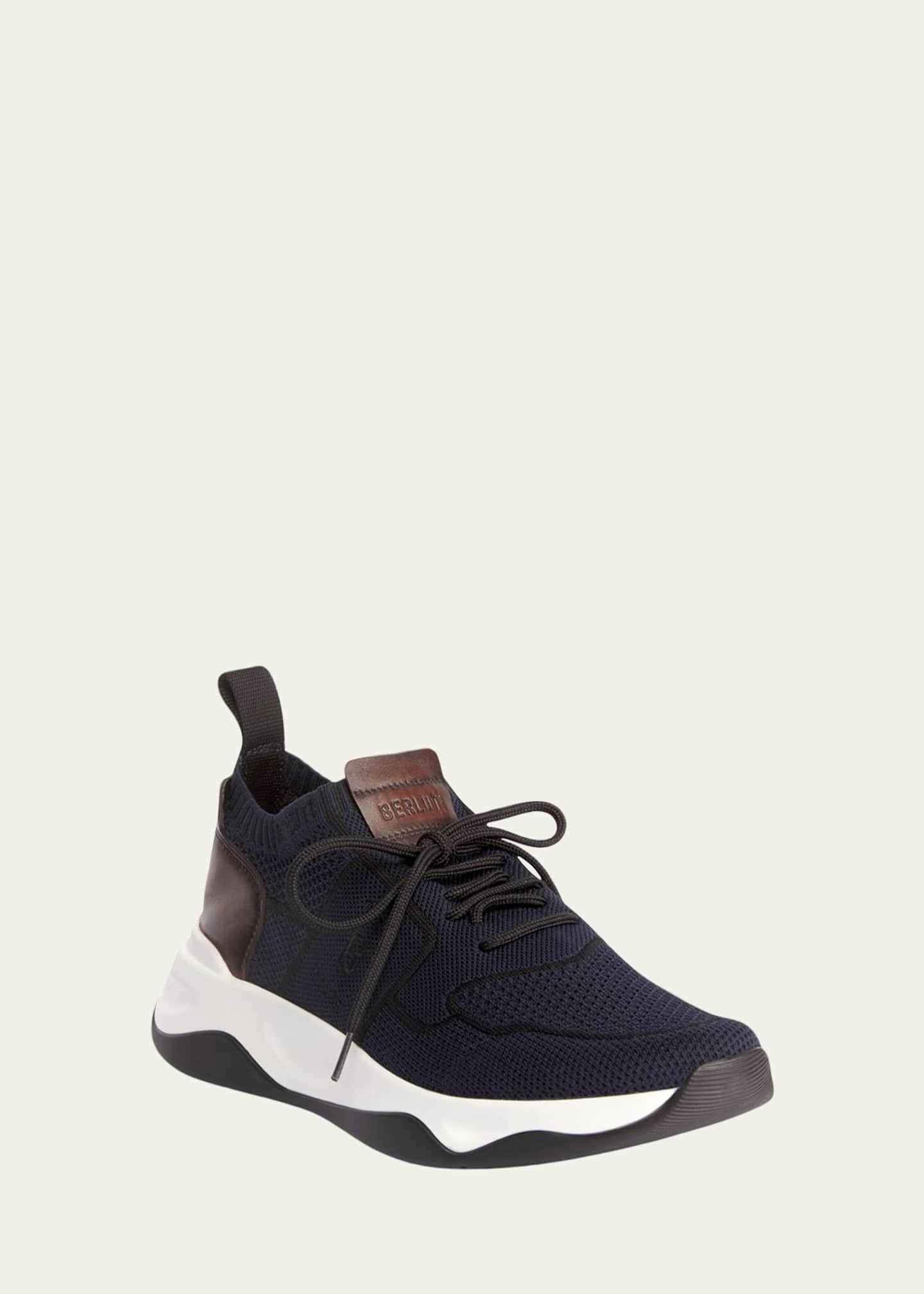 Shadow Knit Sneakers in Blue - Berluti