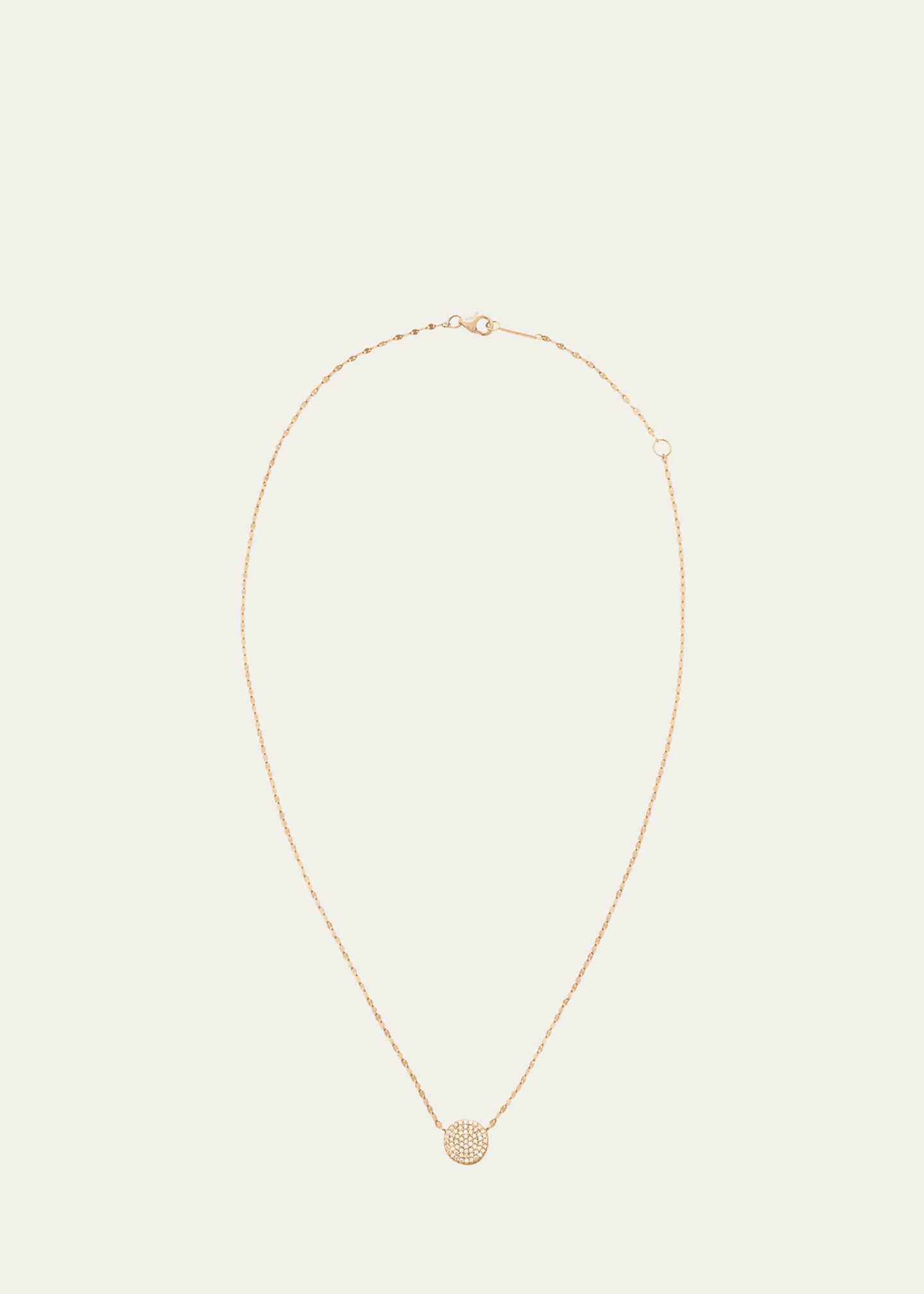Lana 14k Diamond Pave Disc Pendant Necklace Image 1 of 2
