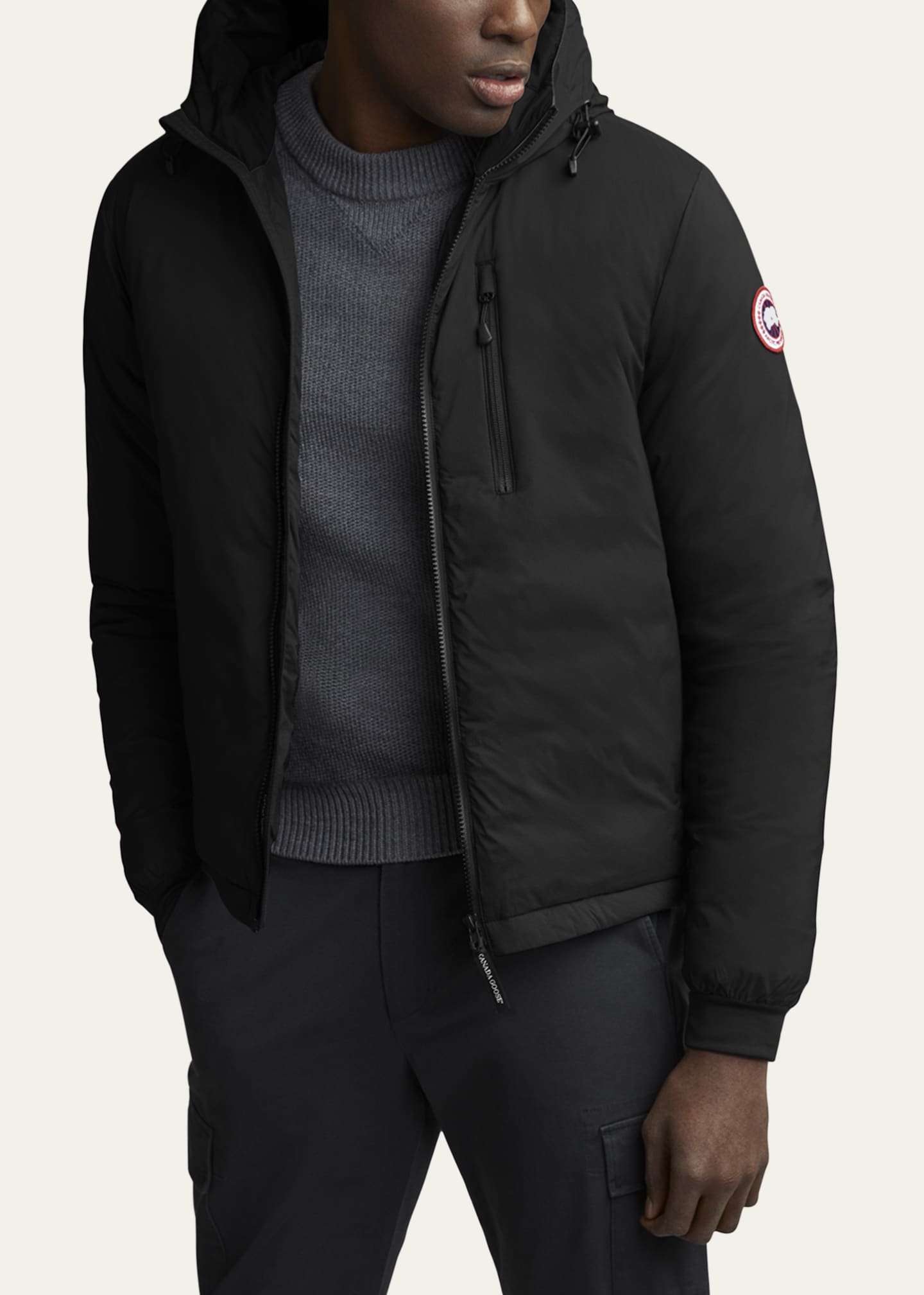 Canada Goose Men's Lodge ZipFront Hoodie Puffer Coat Bergdorf Goodman