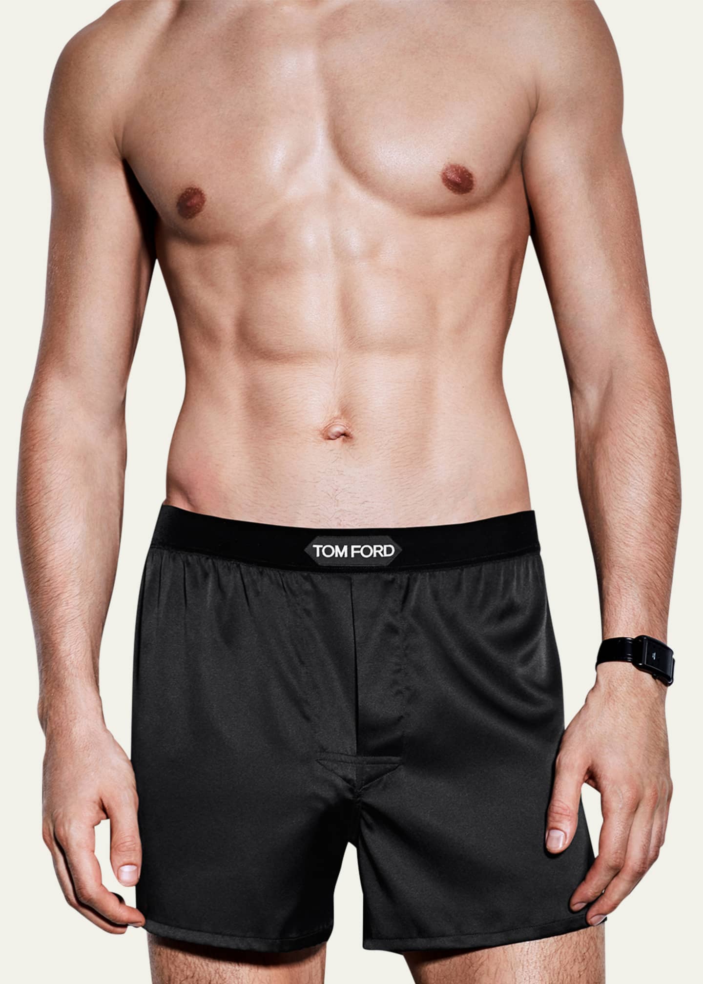 TOM FORD Men's Silk Jacquard Logo Boxers Image 2 of 2