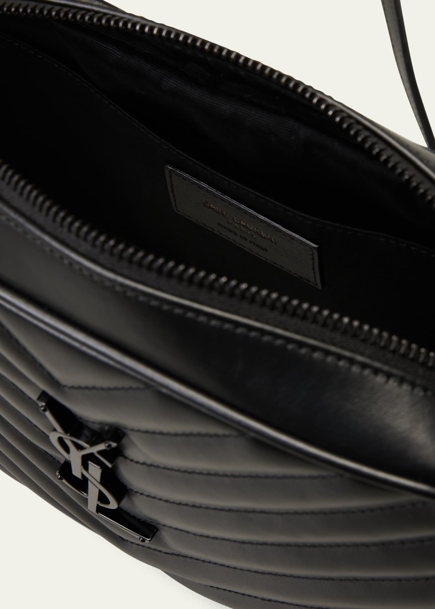 Black Saint Laurent Medium Monogram Matelasse Lou Camera Bag