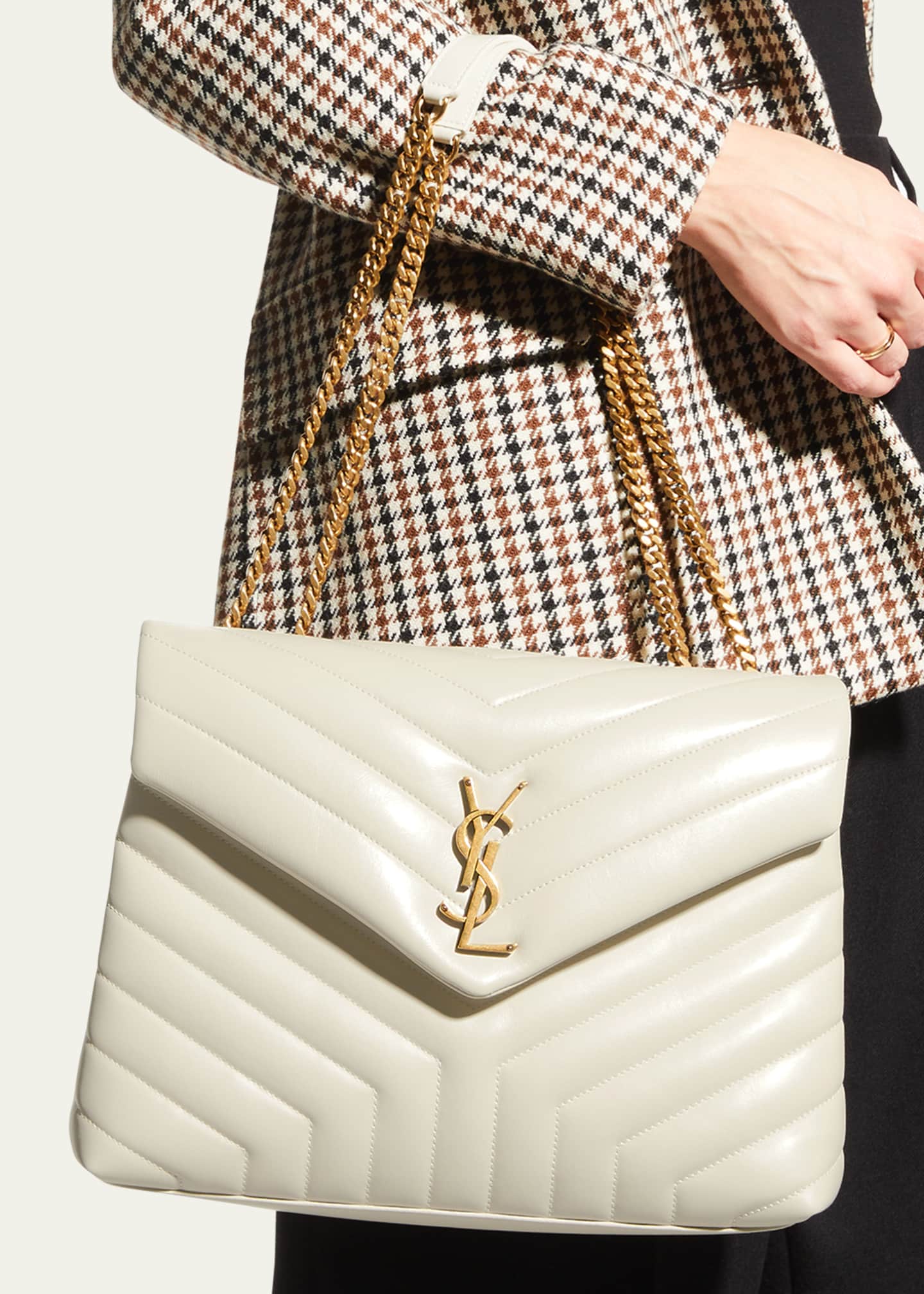 Saint Laurent Loulou Medium YSL Shoulder Bag in Quilted Leather Image 2 of 5