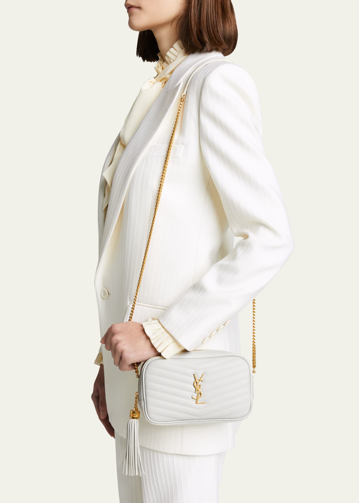 Ysl lou camera store bag in quilted leather