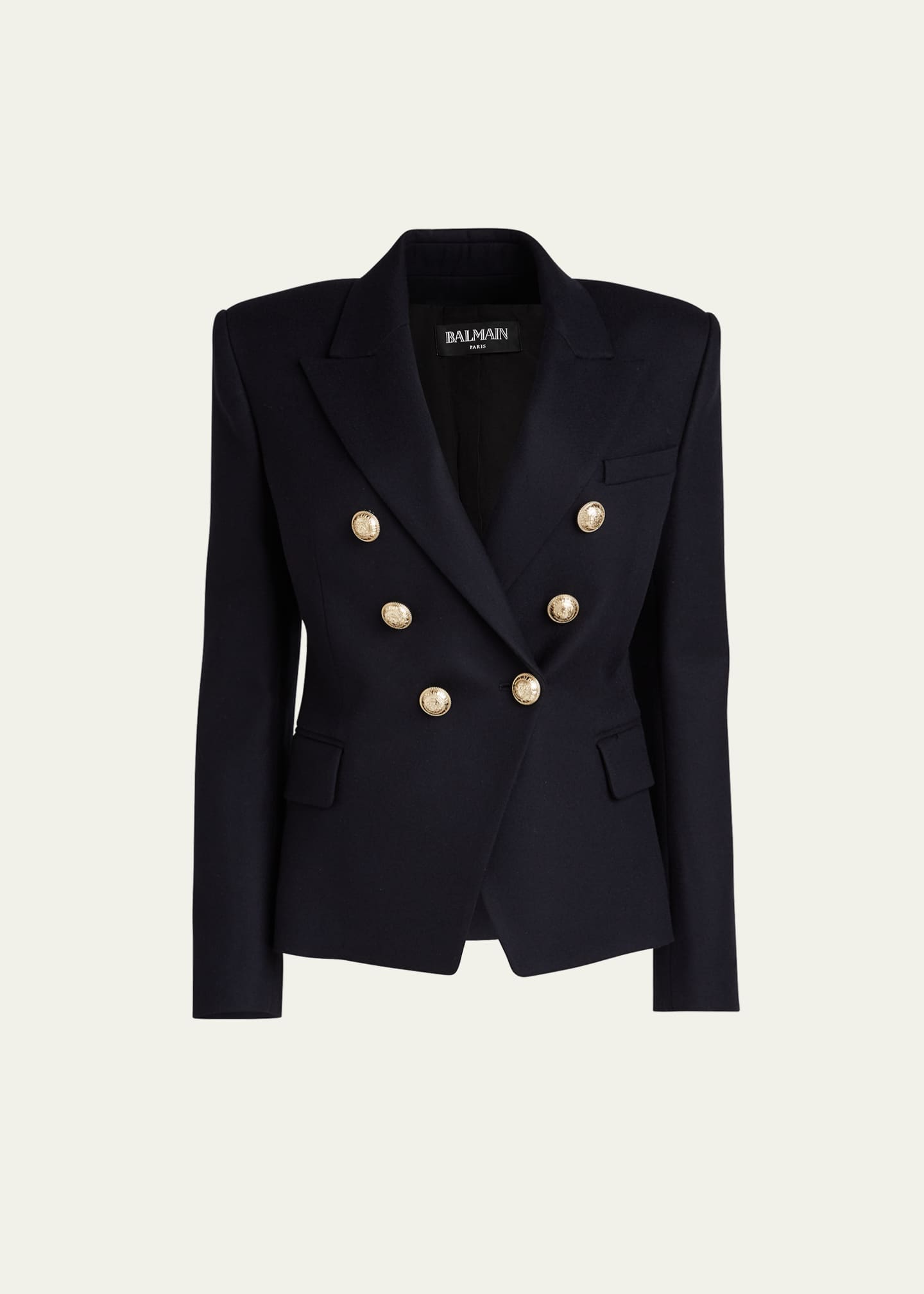 Balmain Wool Double-Breasted Classic Blazer - Bergdorf Goodman