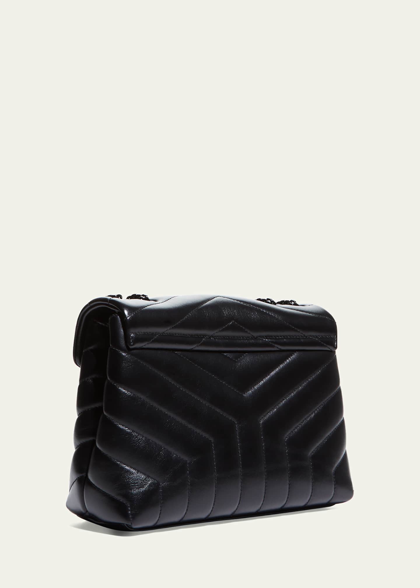 Saint Laurent Loulou Small YSL Shoulder Bag in Quilted Leather