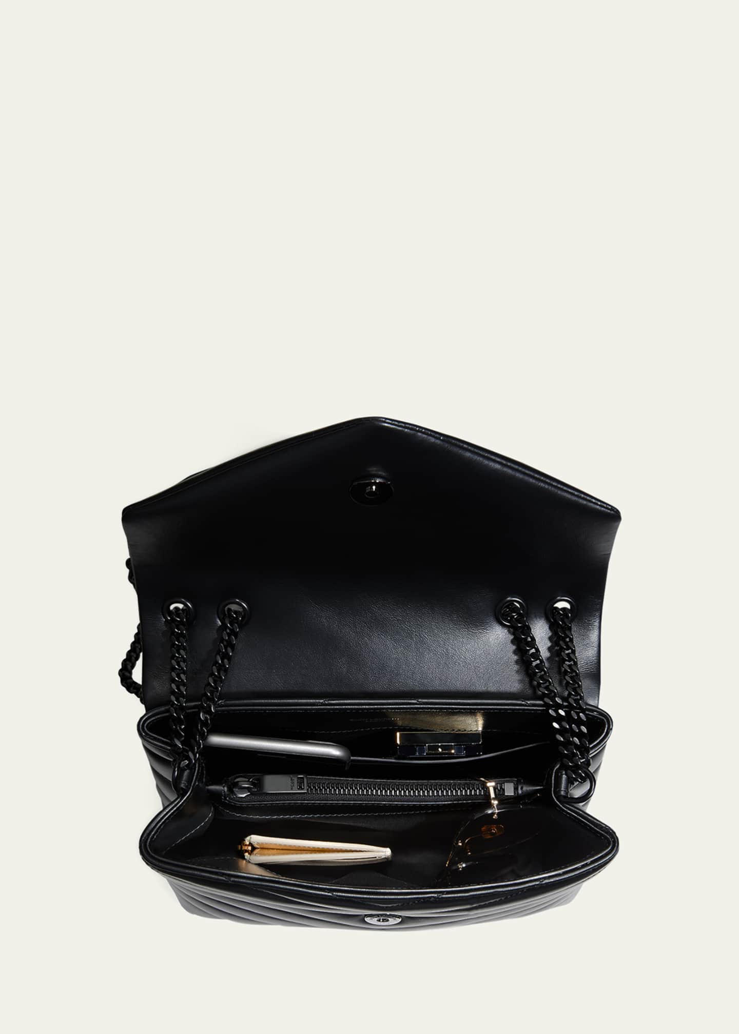 Saint Laurent Loulou Small YSL Shoulder Bag in Quilted Leather Image 6 of 6