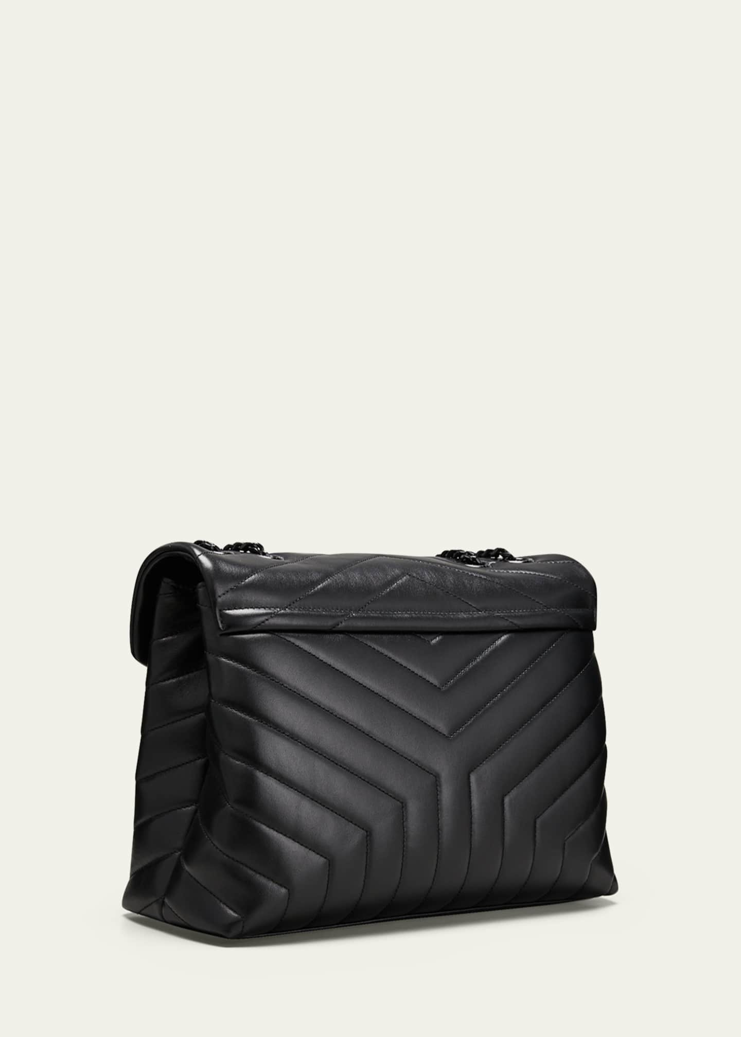 Saint Laurent Loulou Medium YSL Quilted Suede Shoulder Bag - Bergdorf  Goodman