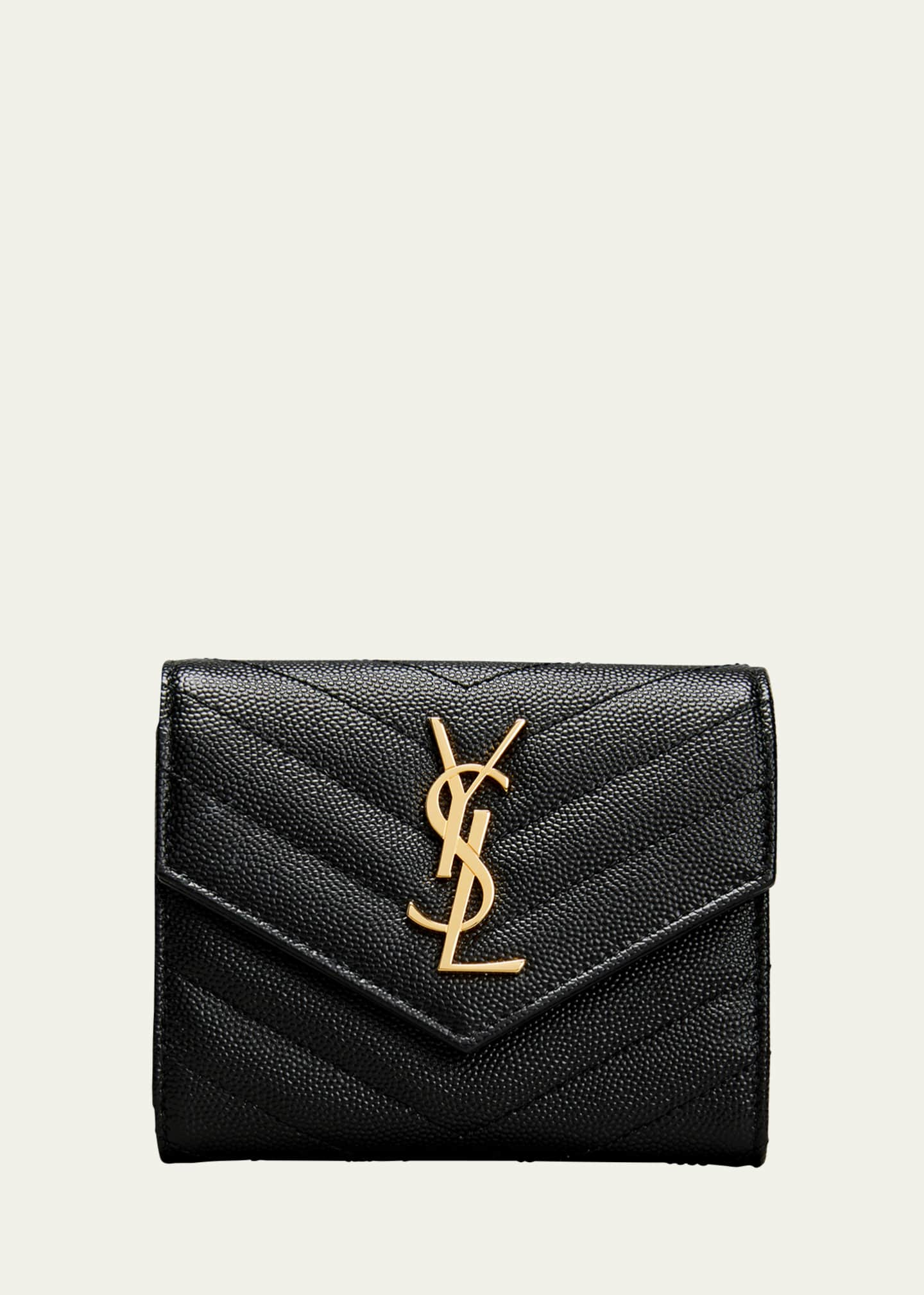 Saint Laurent Compact Wallet - Black Wallets, Accessories