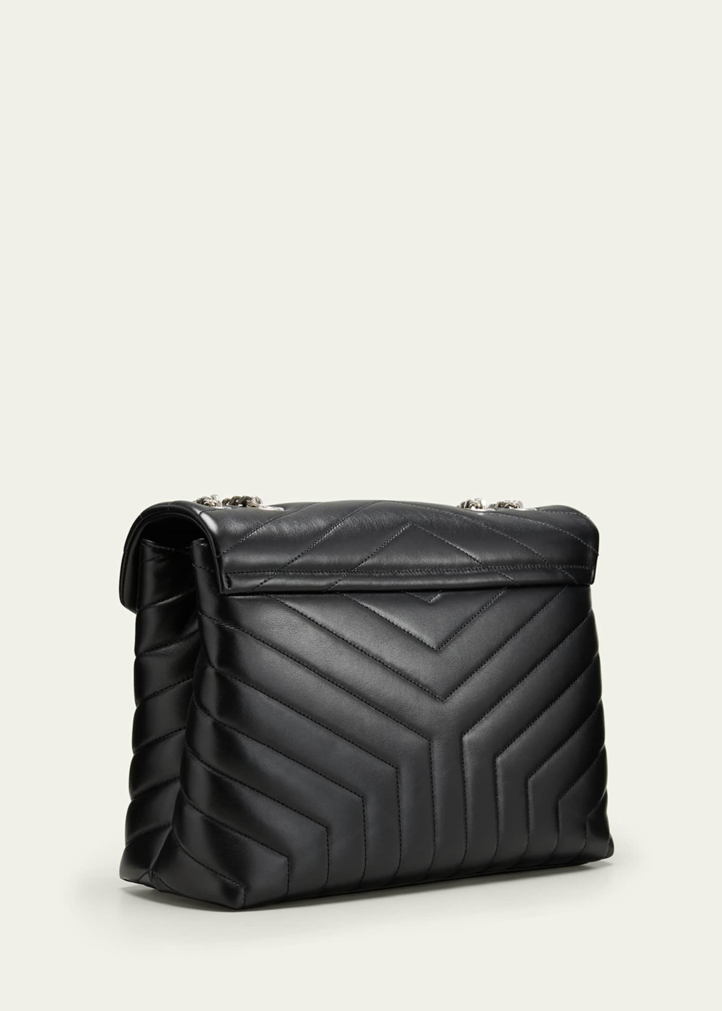 Saint Laurent medium Loulou quilted shoulder bag - Black