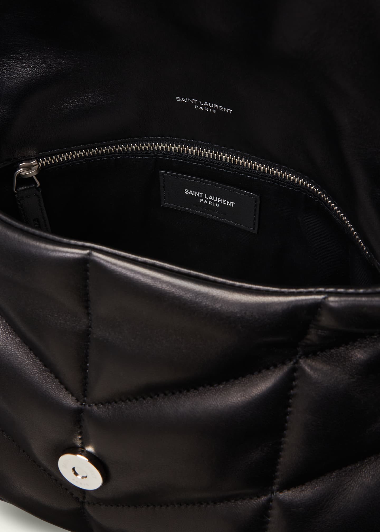 Saint Laurent Mini Loulou Puffer Bag in Black