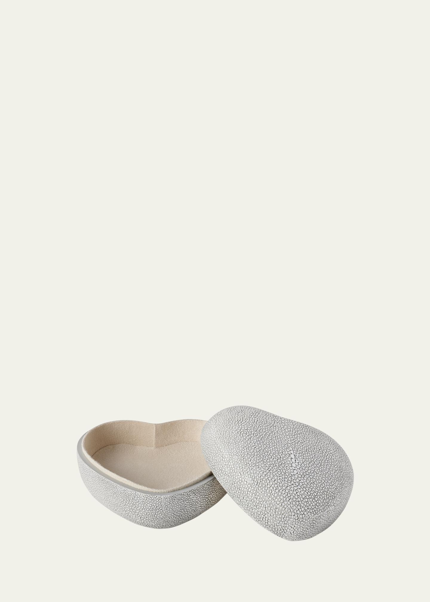 AERIN Dove Heart-Shaped Faux Shagreen Decorative Box - Bergdorf Goodman