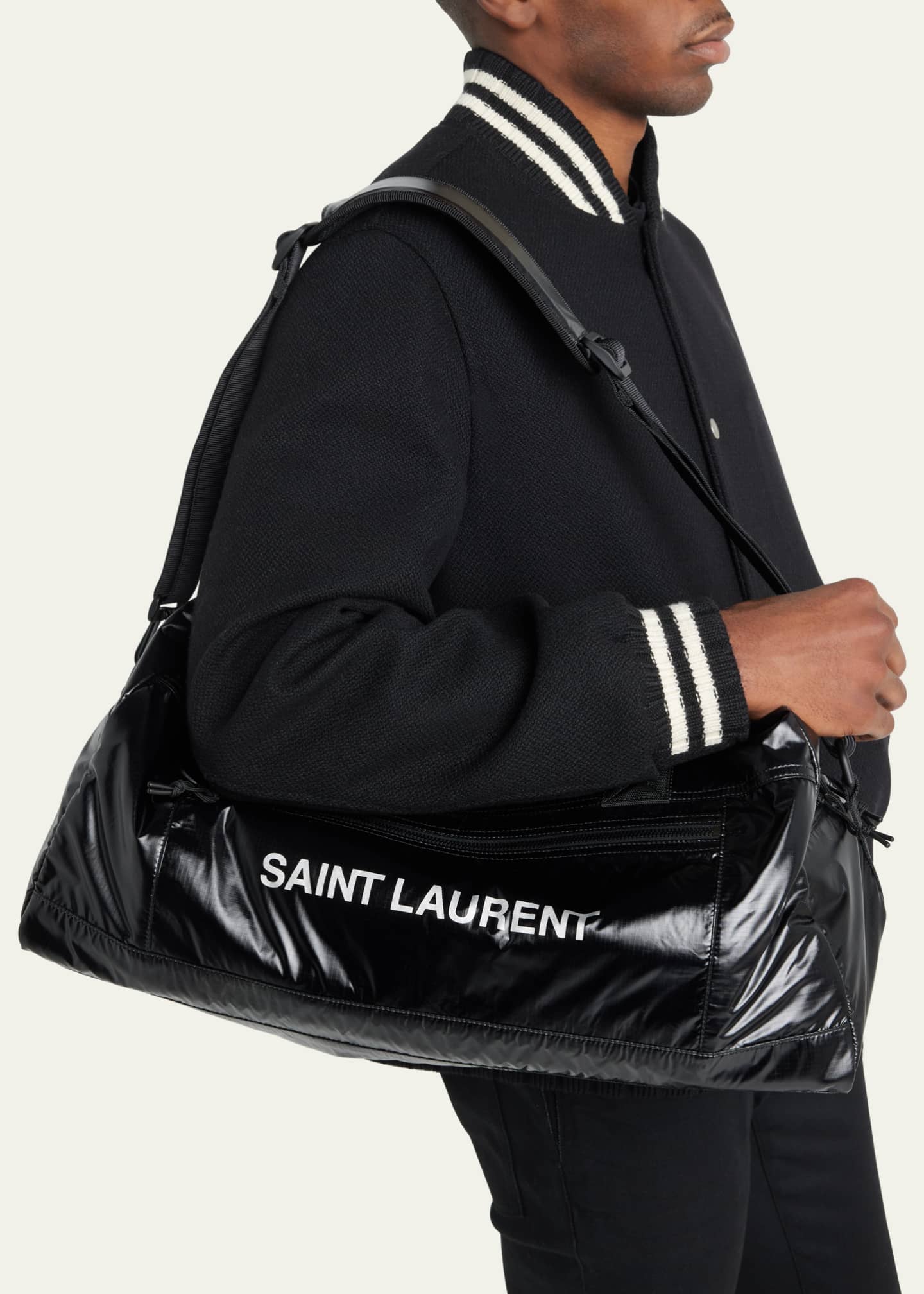 SAINT LAURENT DUFFEL BAG WITH LOGO