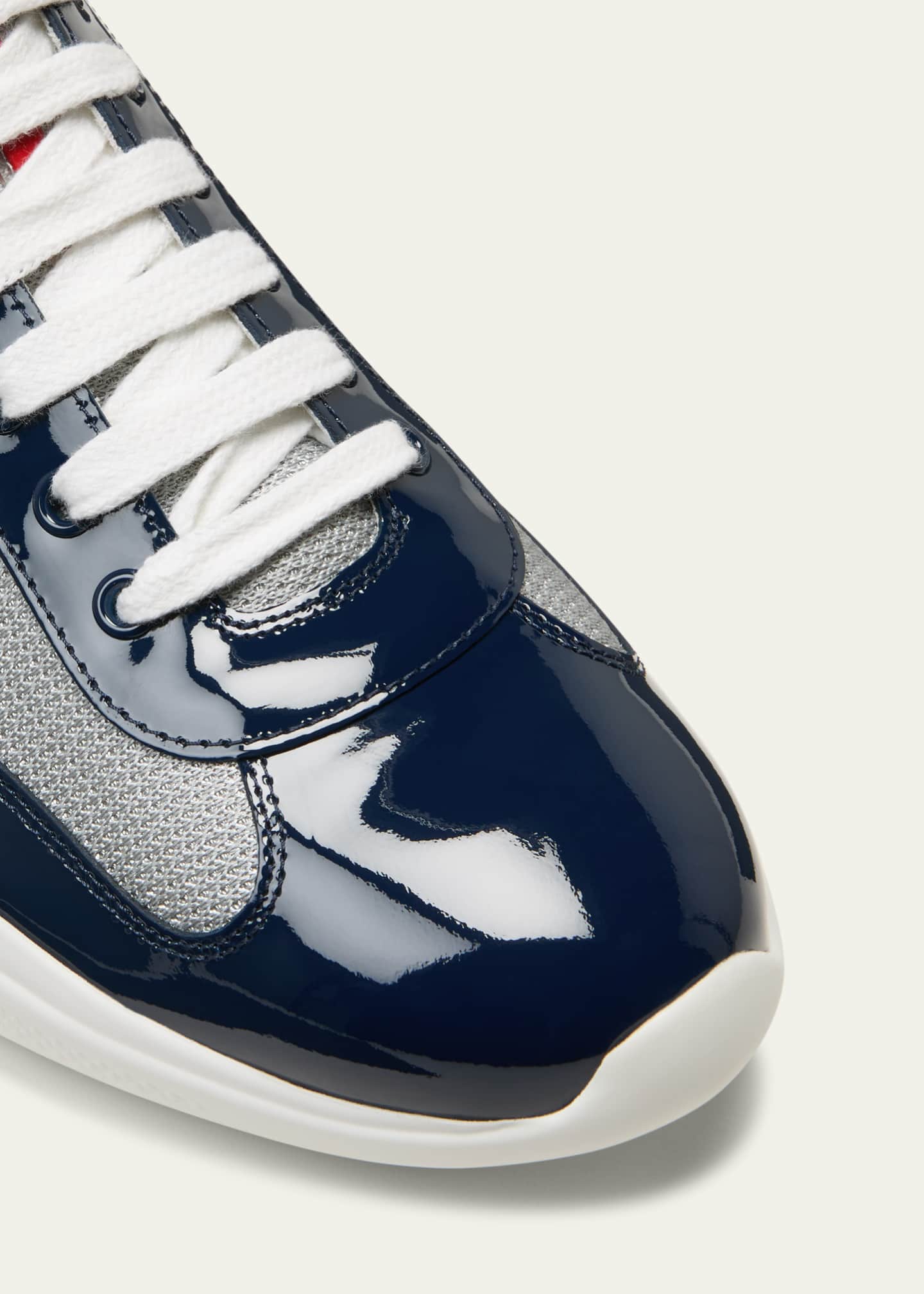 Prada Men's America's Cup Patent Leather Sneakers - Bergdorf Goodman