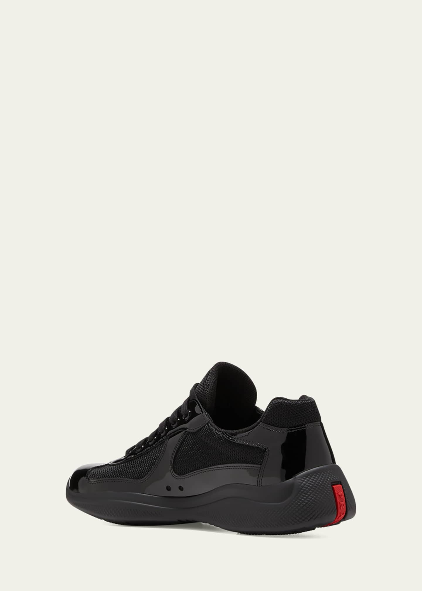 Men's America's Cup Patent Leather Patchwork Sneakers