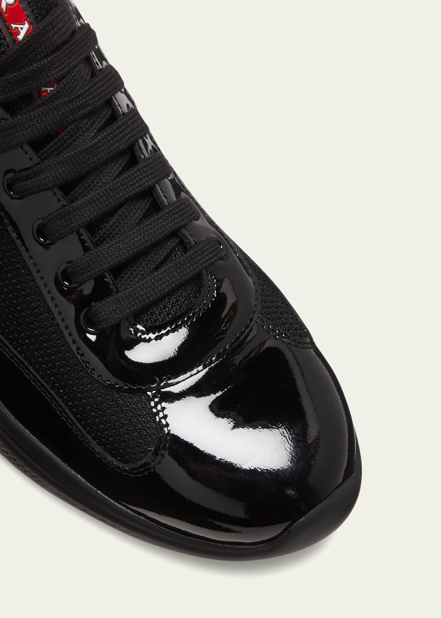Men's America's Cup Patent Leather Patchwork Sneakers