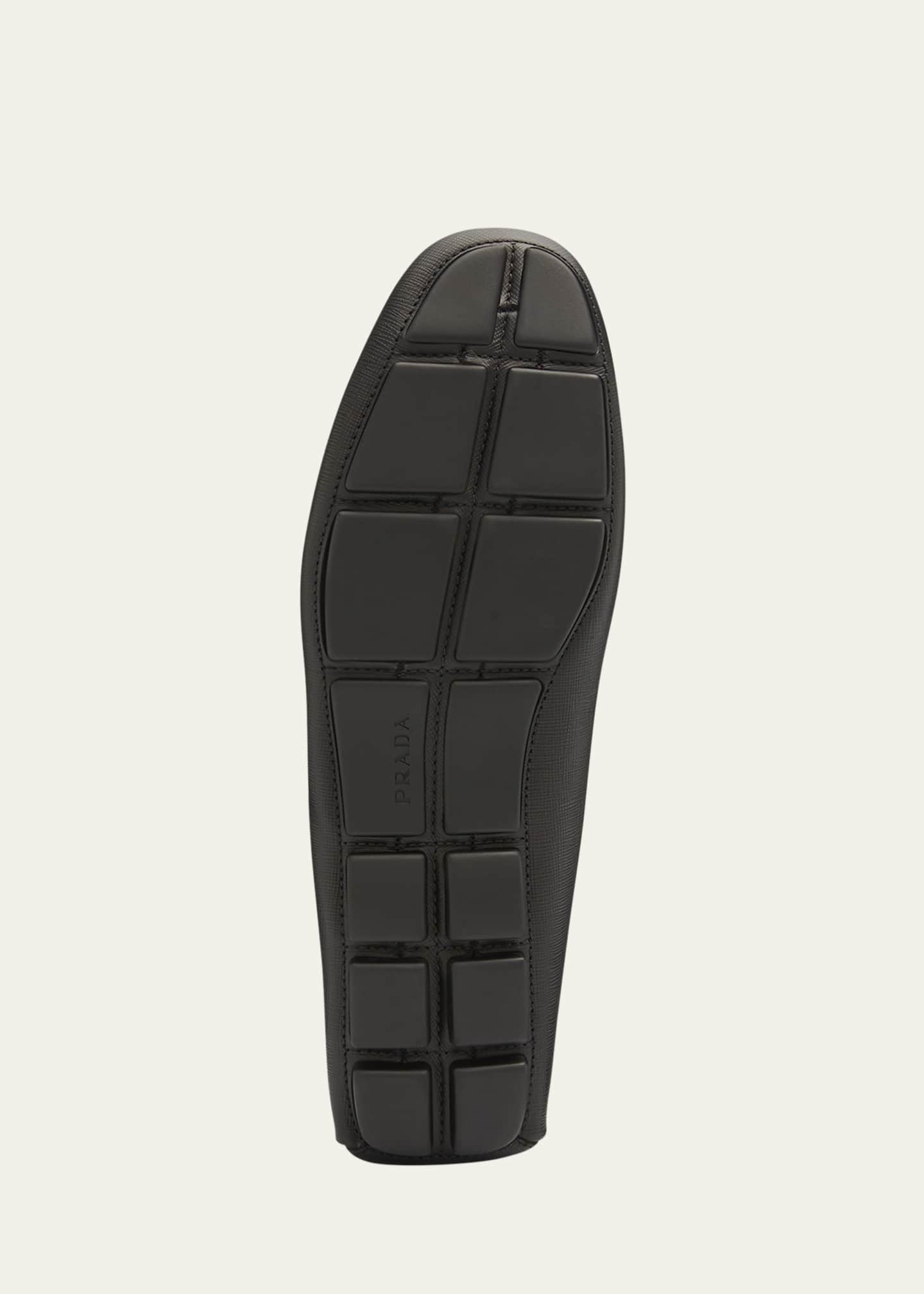 Prada Men's Saffiano Leather Penny Drivers Image 6 of 7